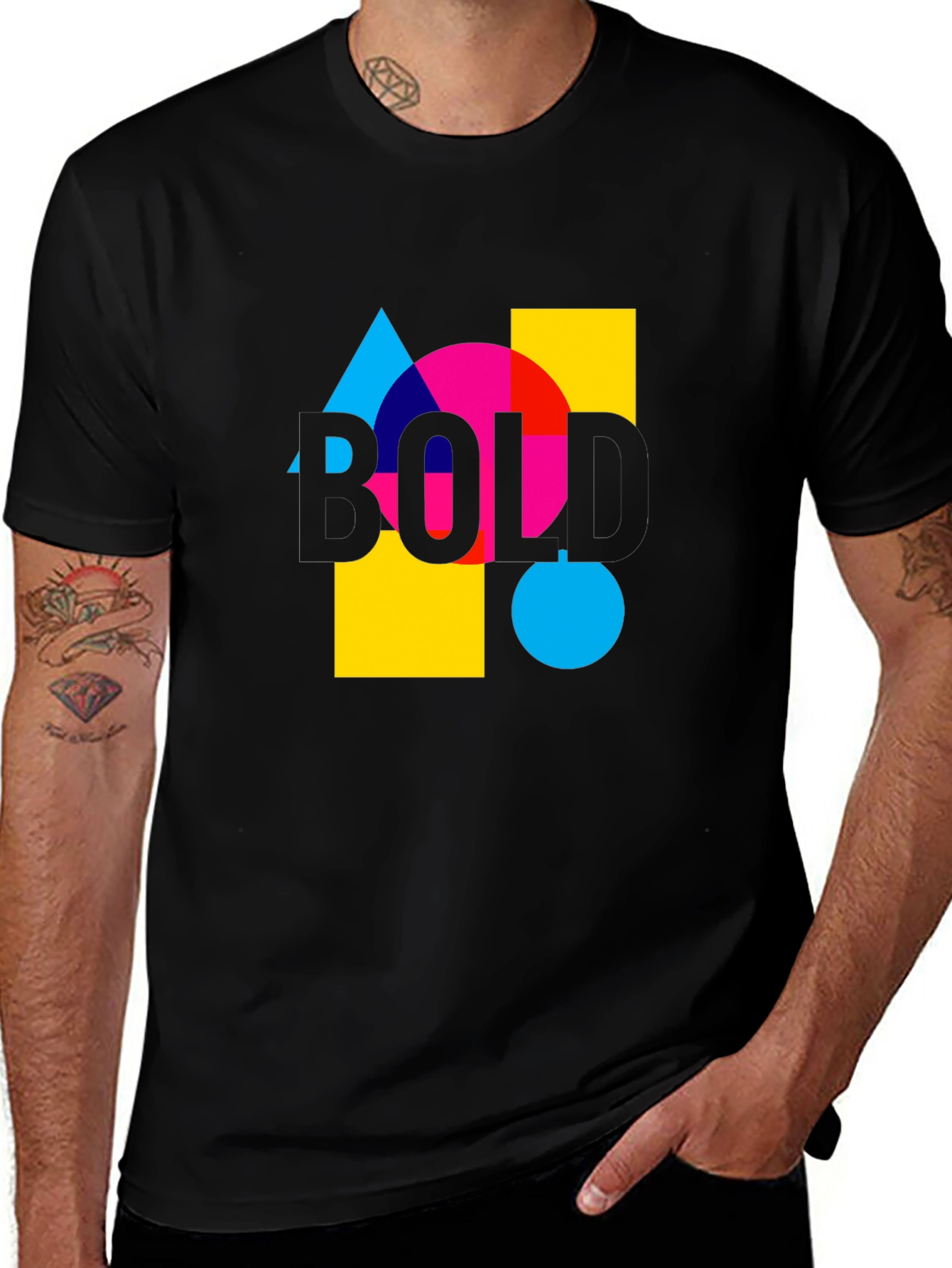 Bold Graphic Tee - Modern Design Casual Wear
