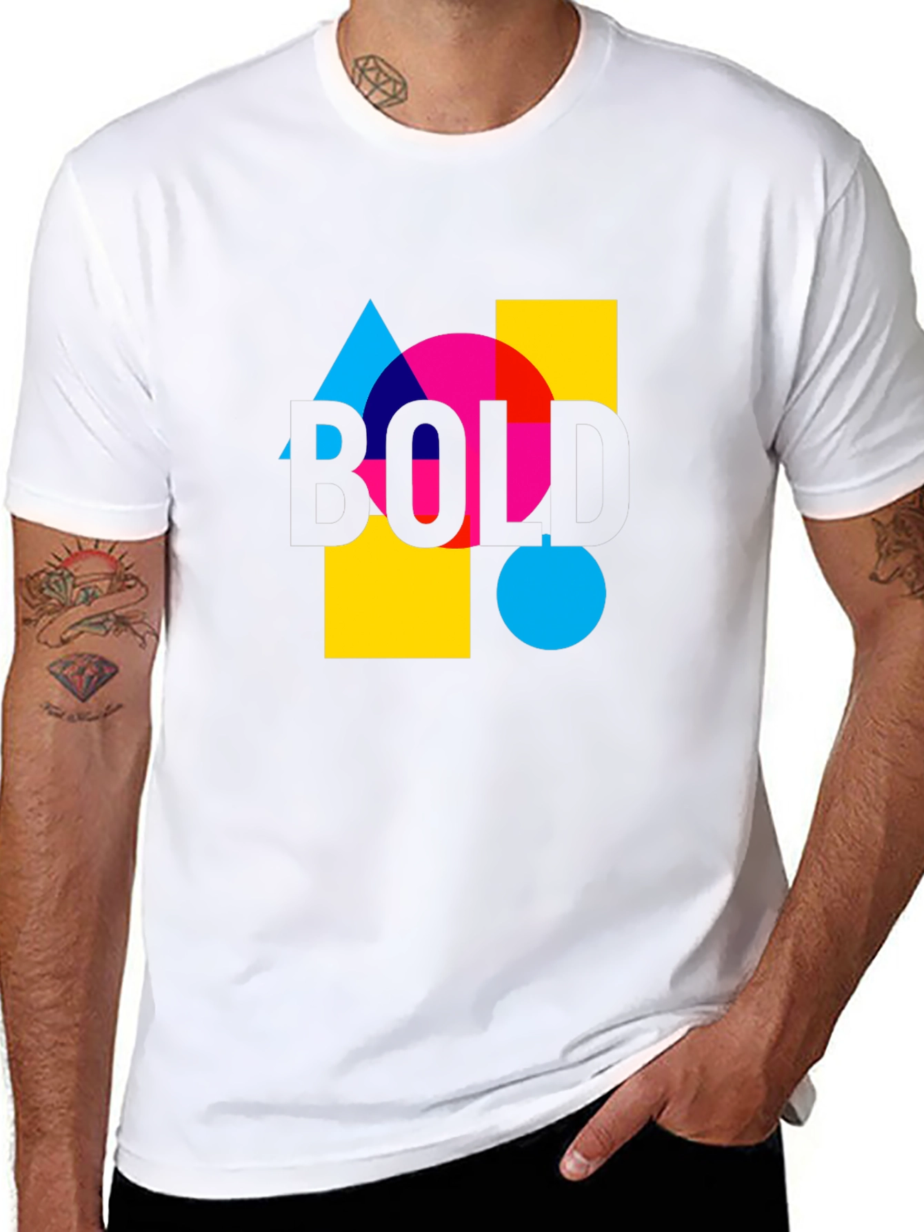Bold Graphic Tee - Modern Design Casual Wear