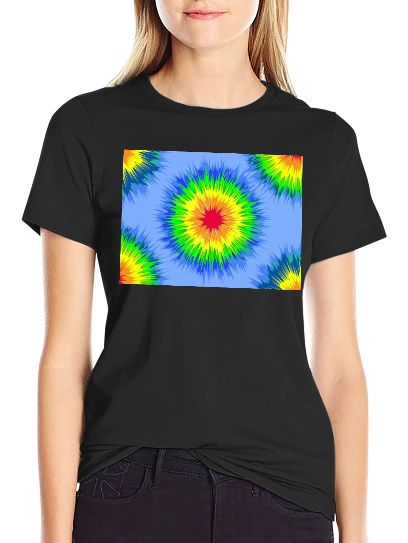 Retro Tie-Dye Black T-Shirt