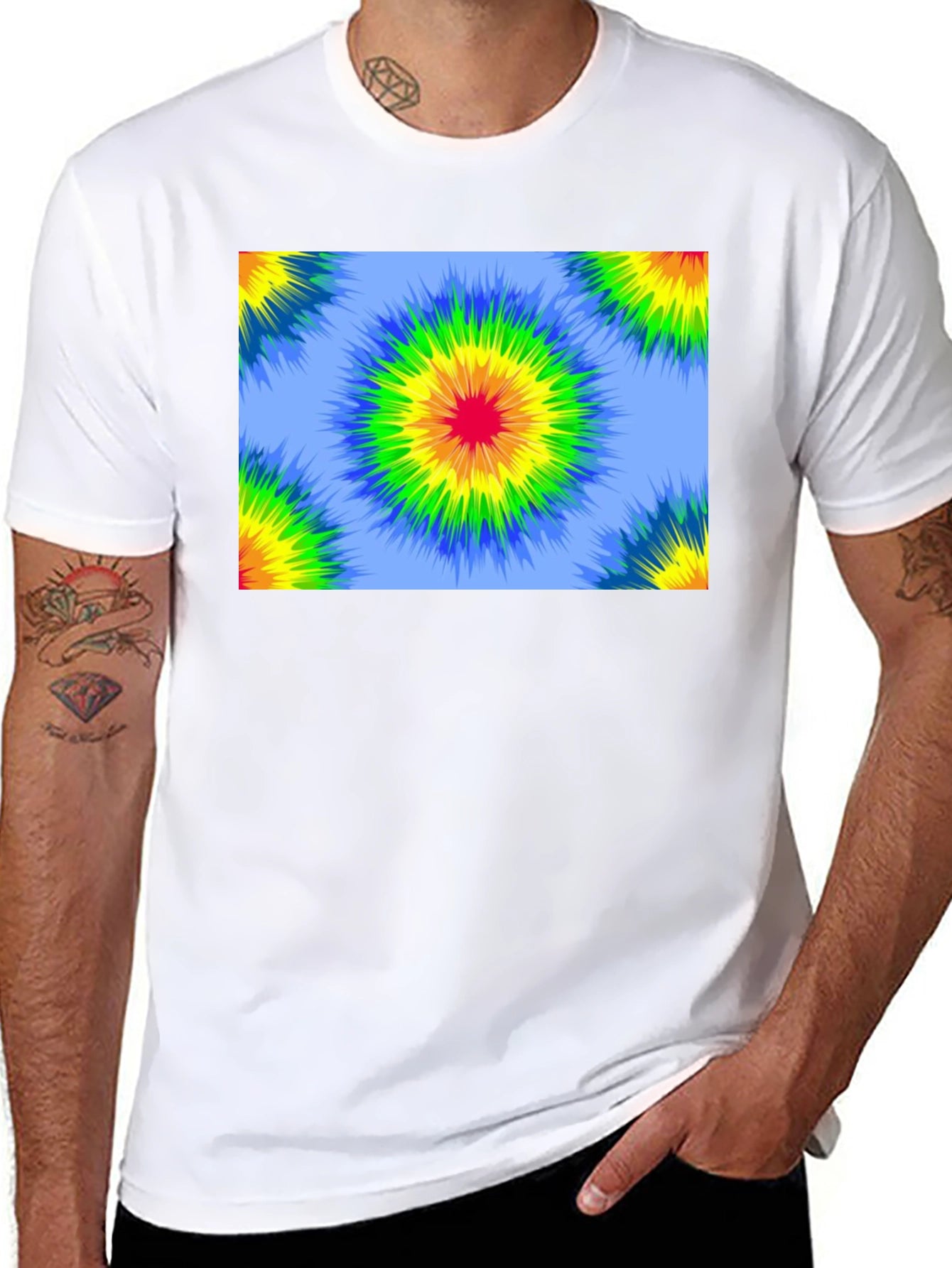 Retro Tie-Dye Black T-Shirt