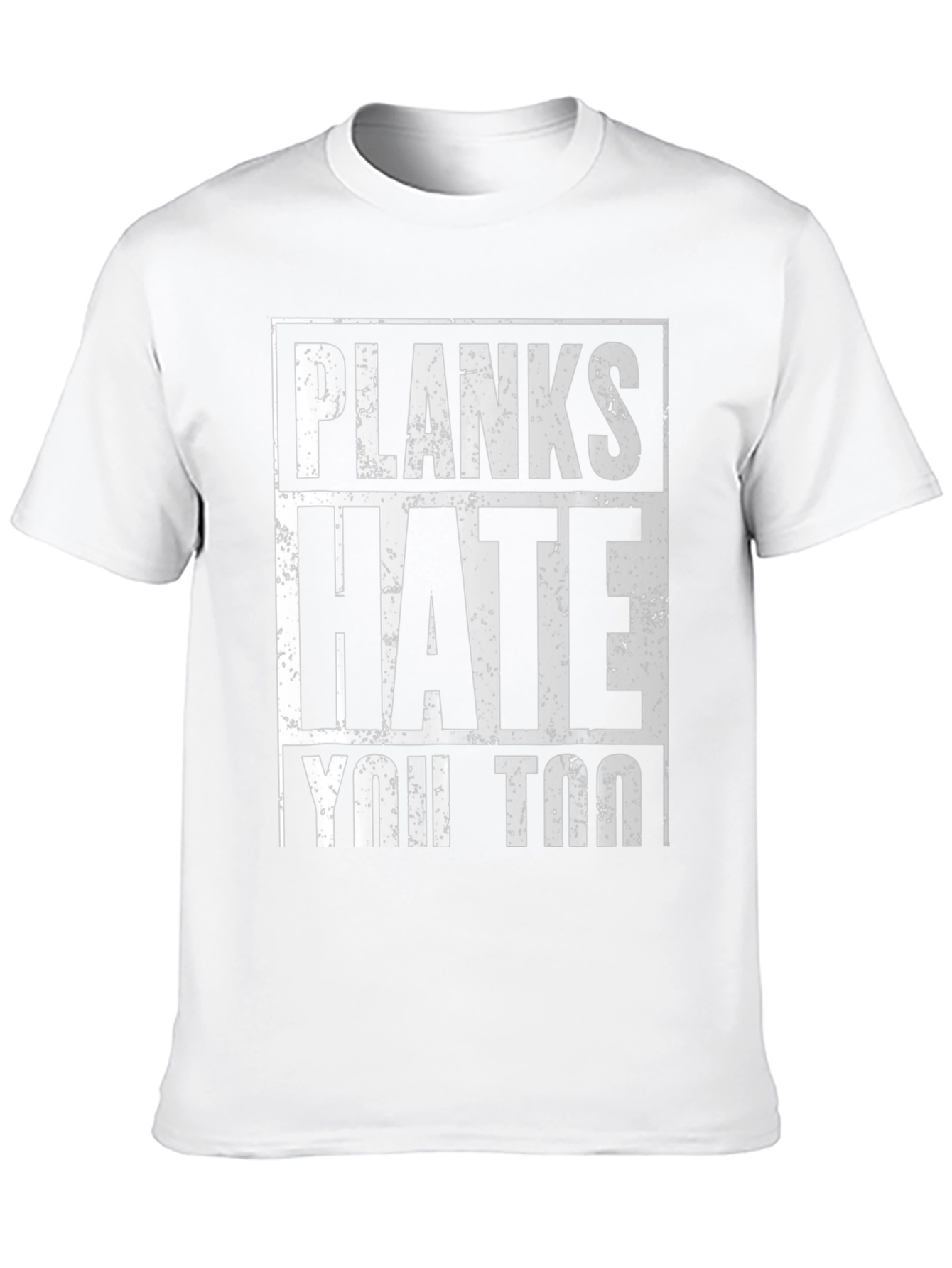 Planks Hate You Too Black Graphic T-Shirt
