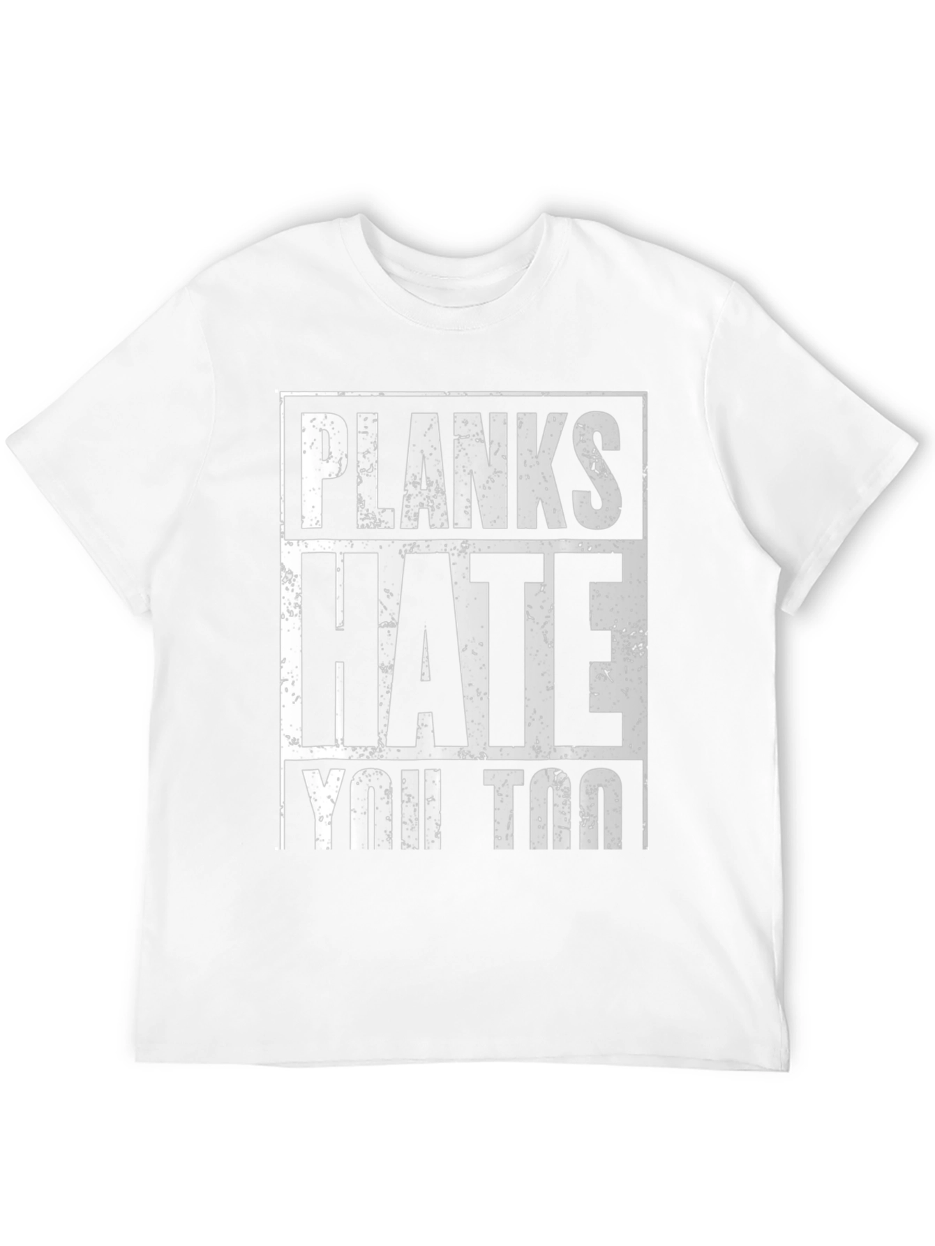 Planks Hate You Too Black Graphic T-Shirt