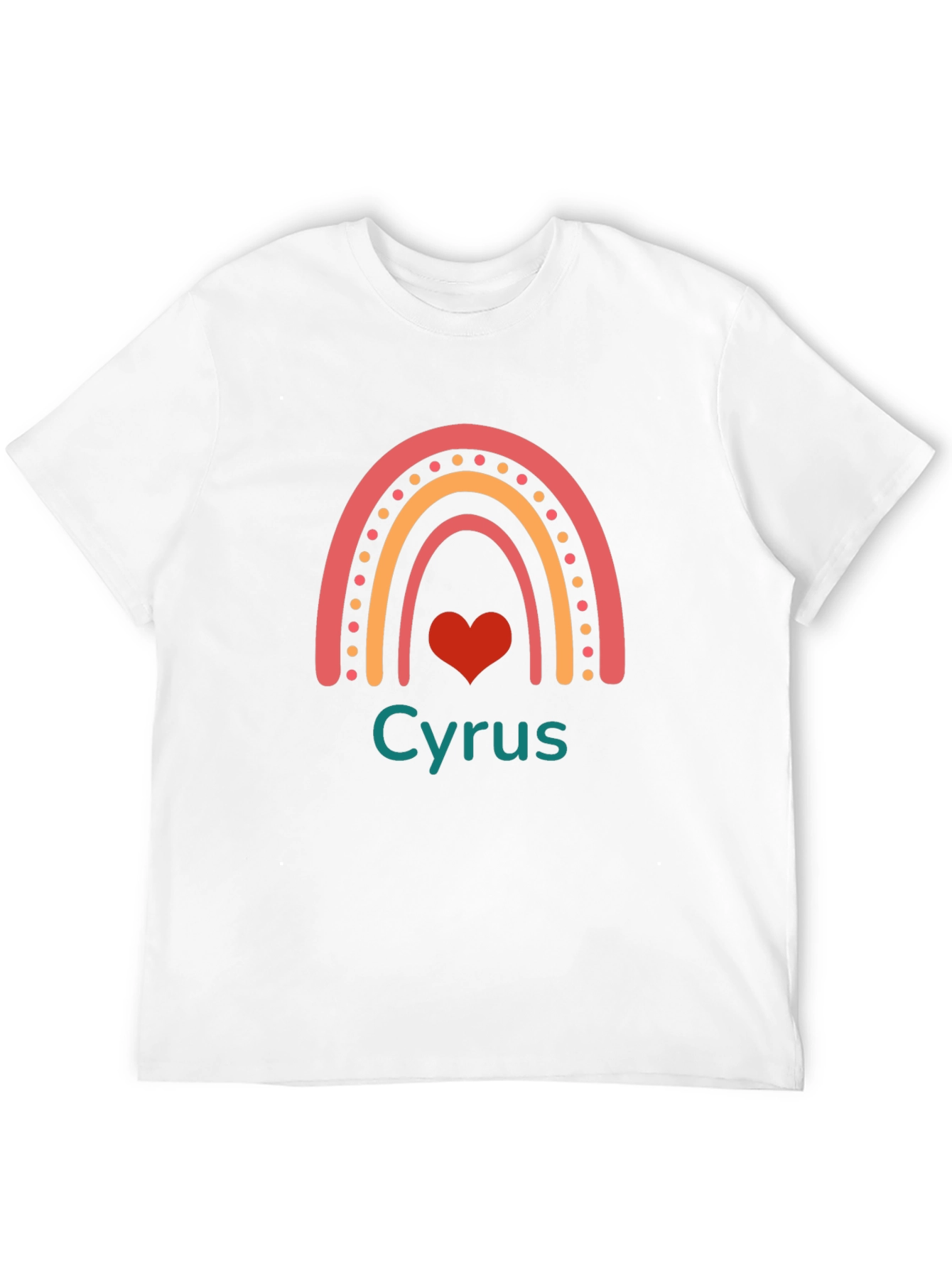 Cyrus Rainbow Heart Tee - Soft Black T-Shirt