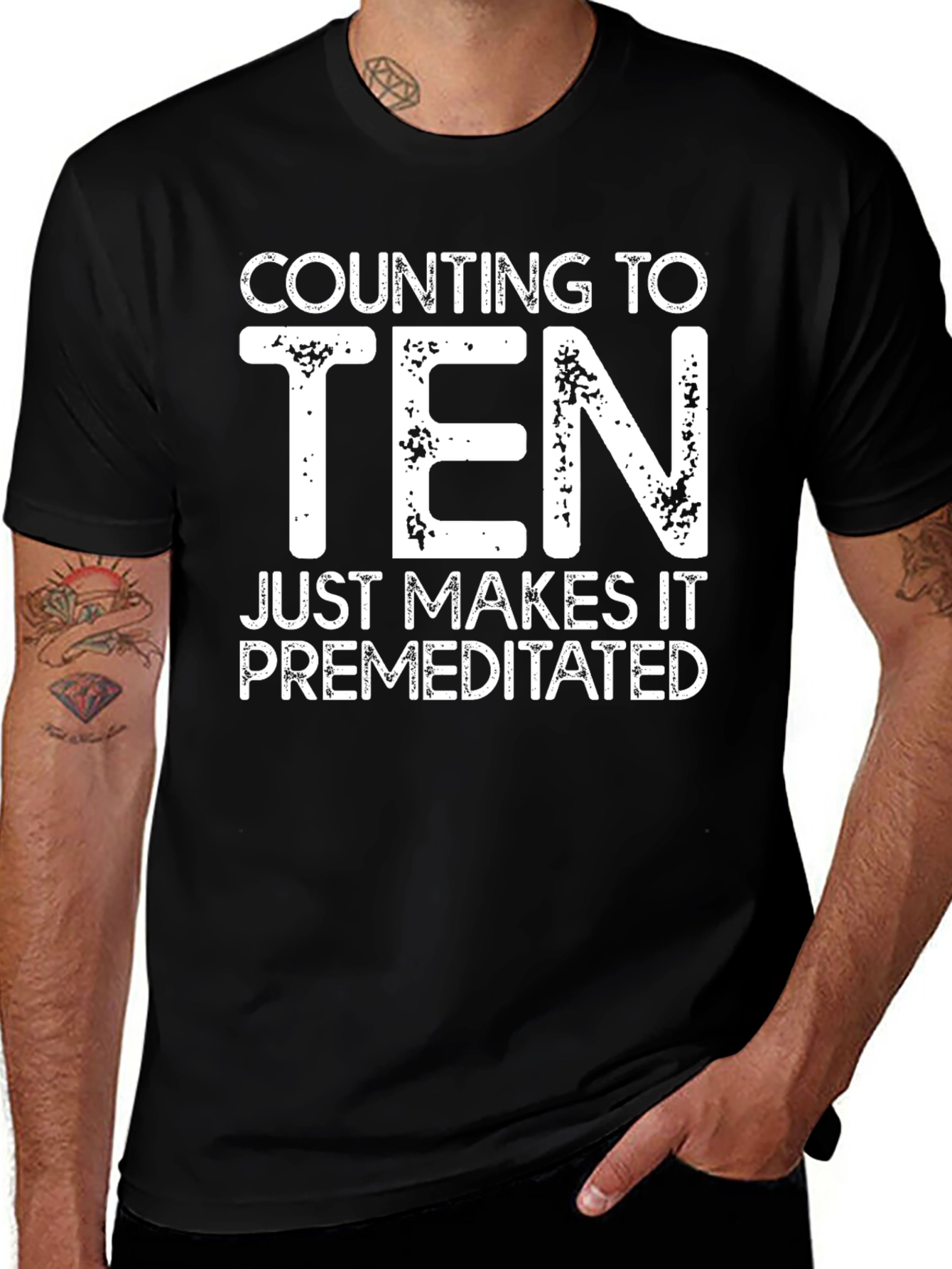 Counting To Ten Funny Graphic Tee