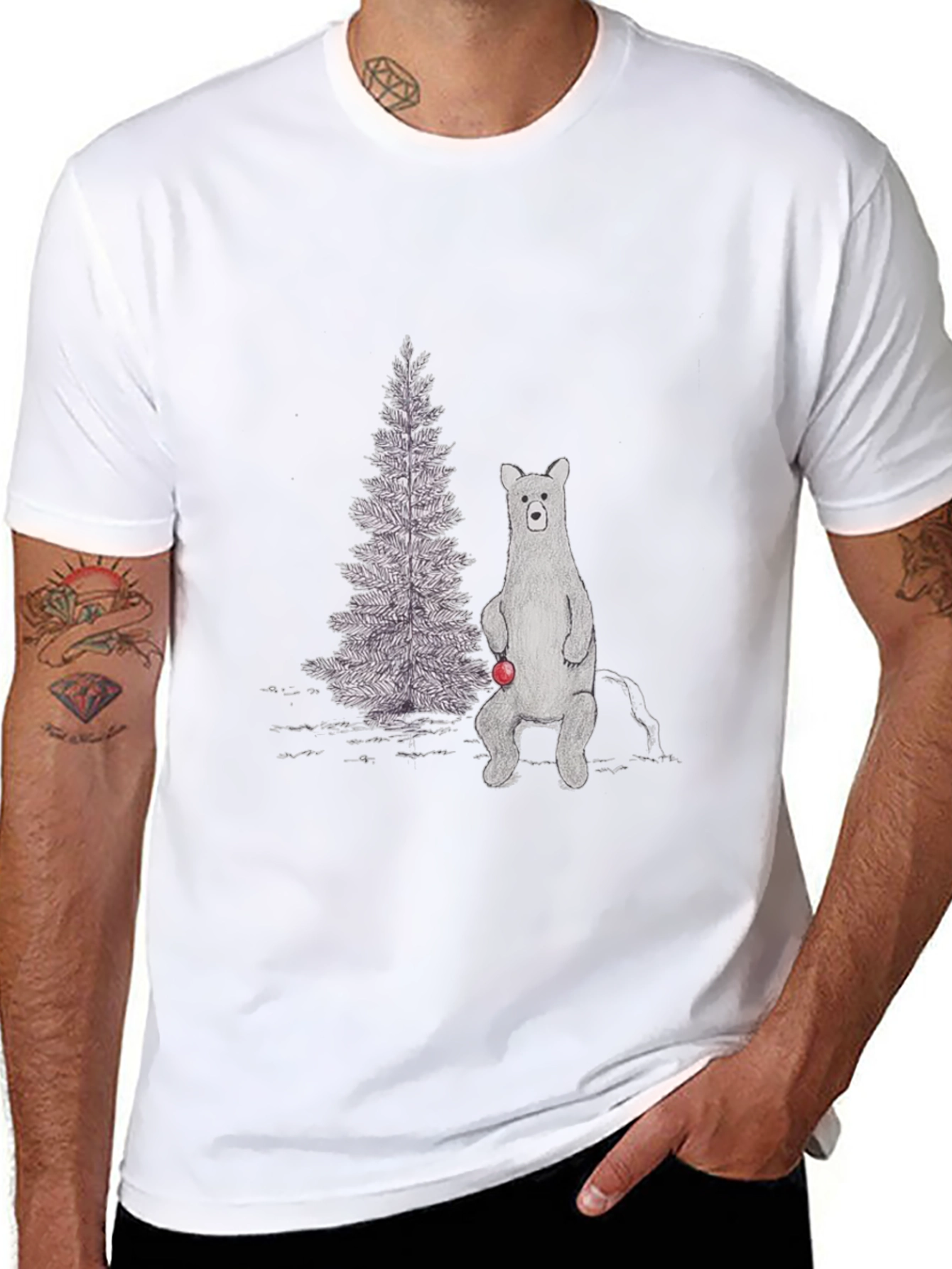 Funny Bear Christmas T-Shirt - Holiday Humor Tee