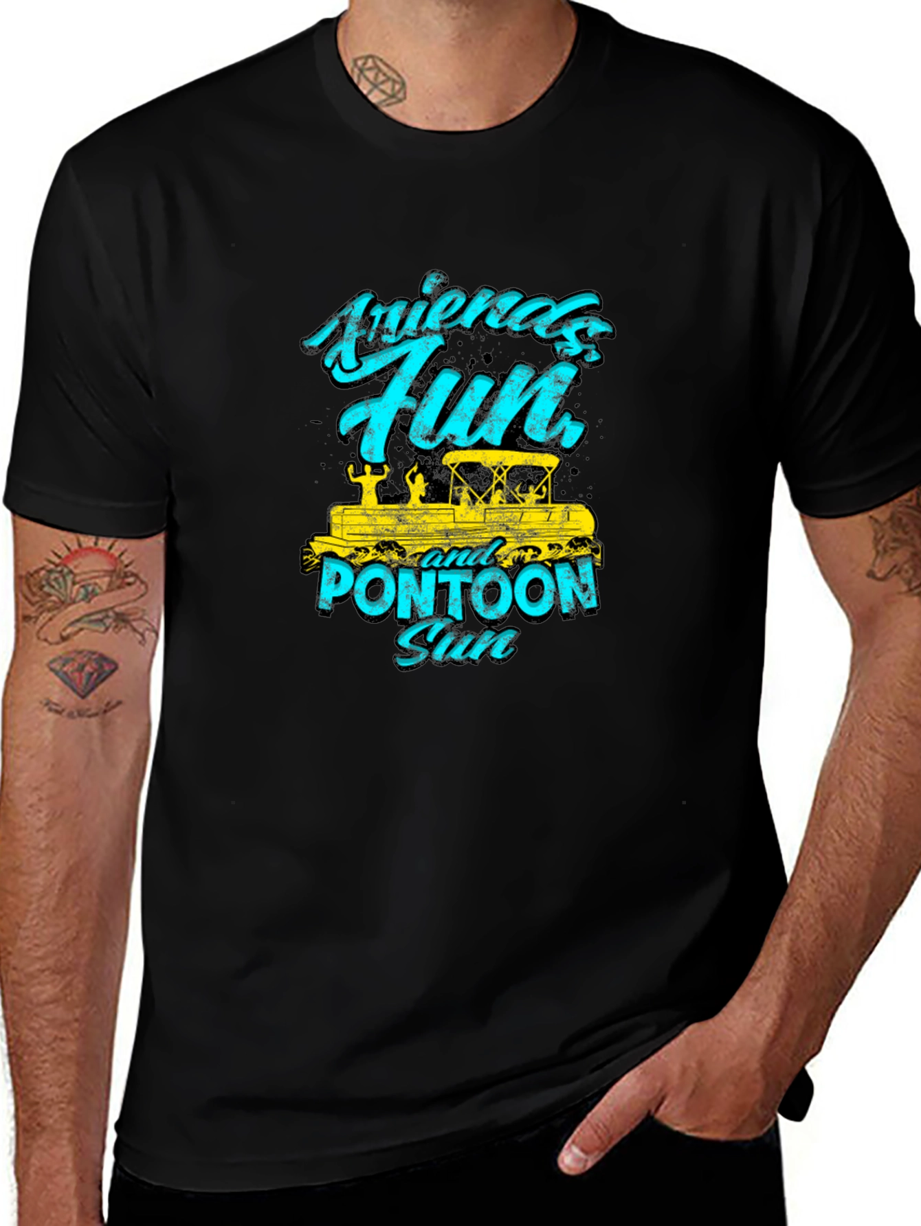 Friends Fun Pontoon Sun Graphic Tee