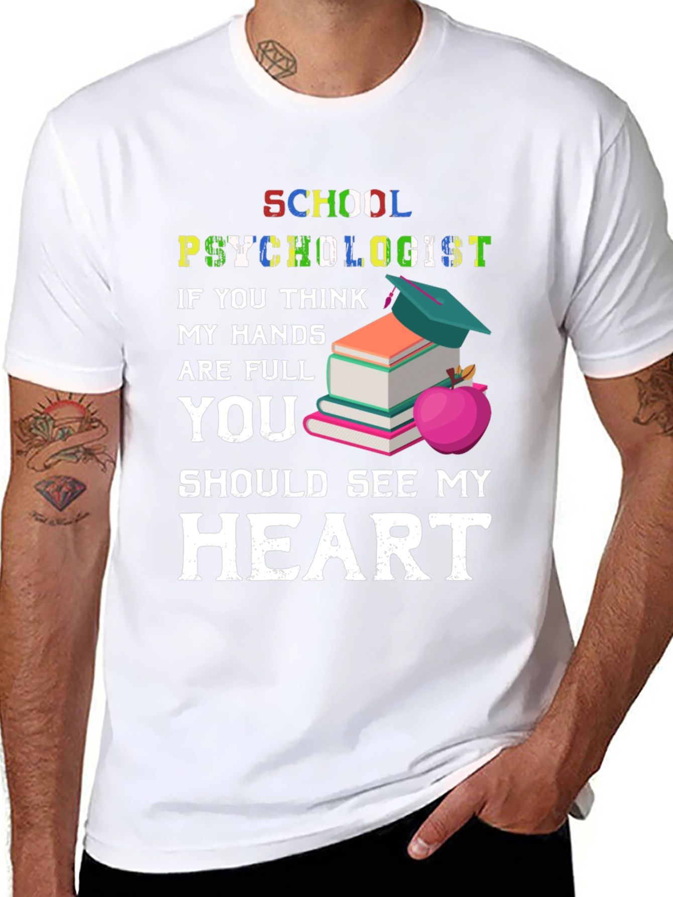 School Psychologist T-Shirt - See My Heart