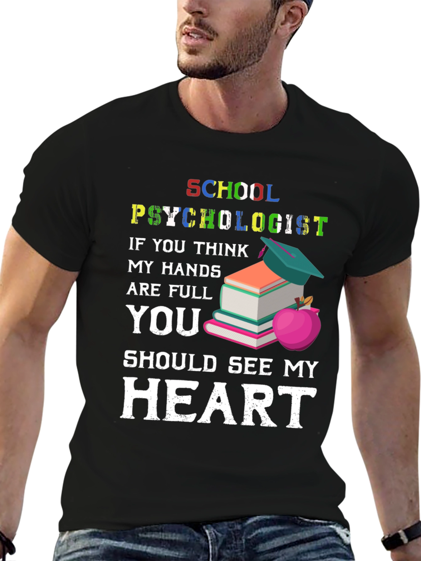 School Psychologist T-Shirt - See My Heart