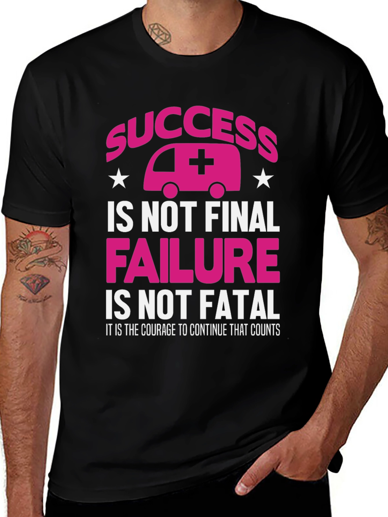 Success Ambulance Graphic Tee - Courage Counts T-Shirt