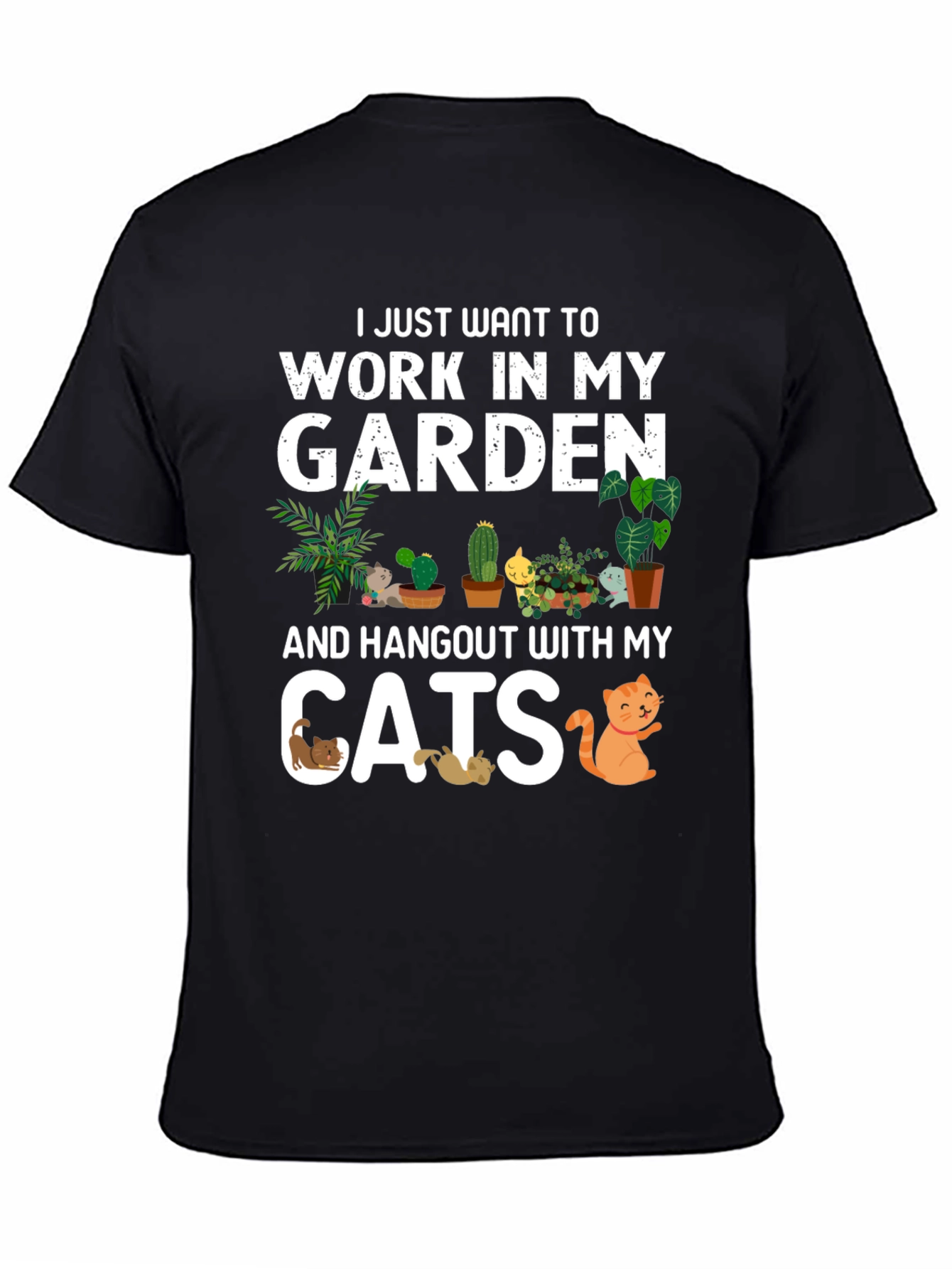 Work in My Garden Cats T-Shirt