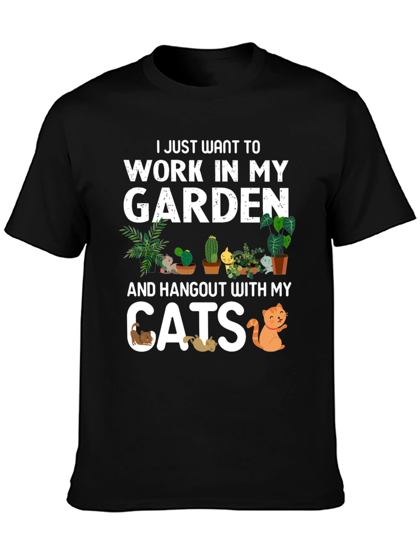 Work in My Garden Cats T-Shirt