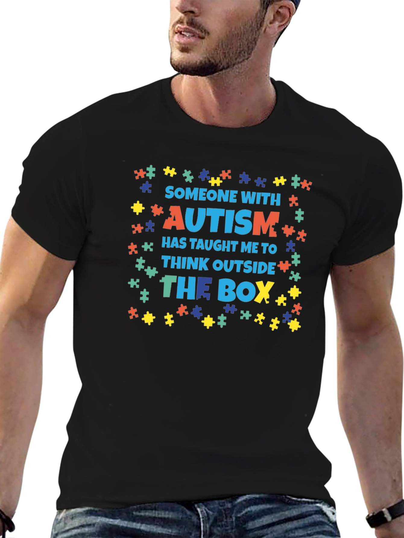 Autism Awareness T-Shirt - Think Outside The Box