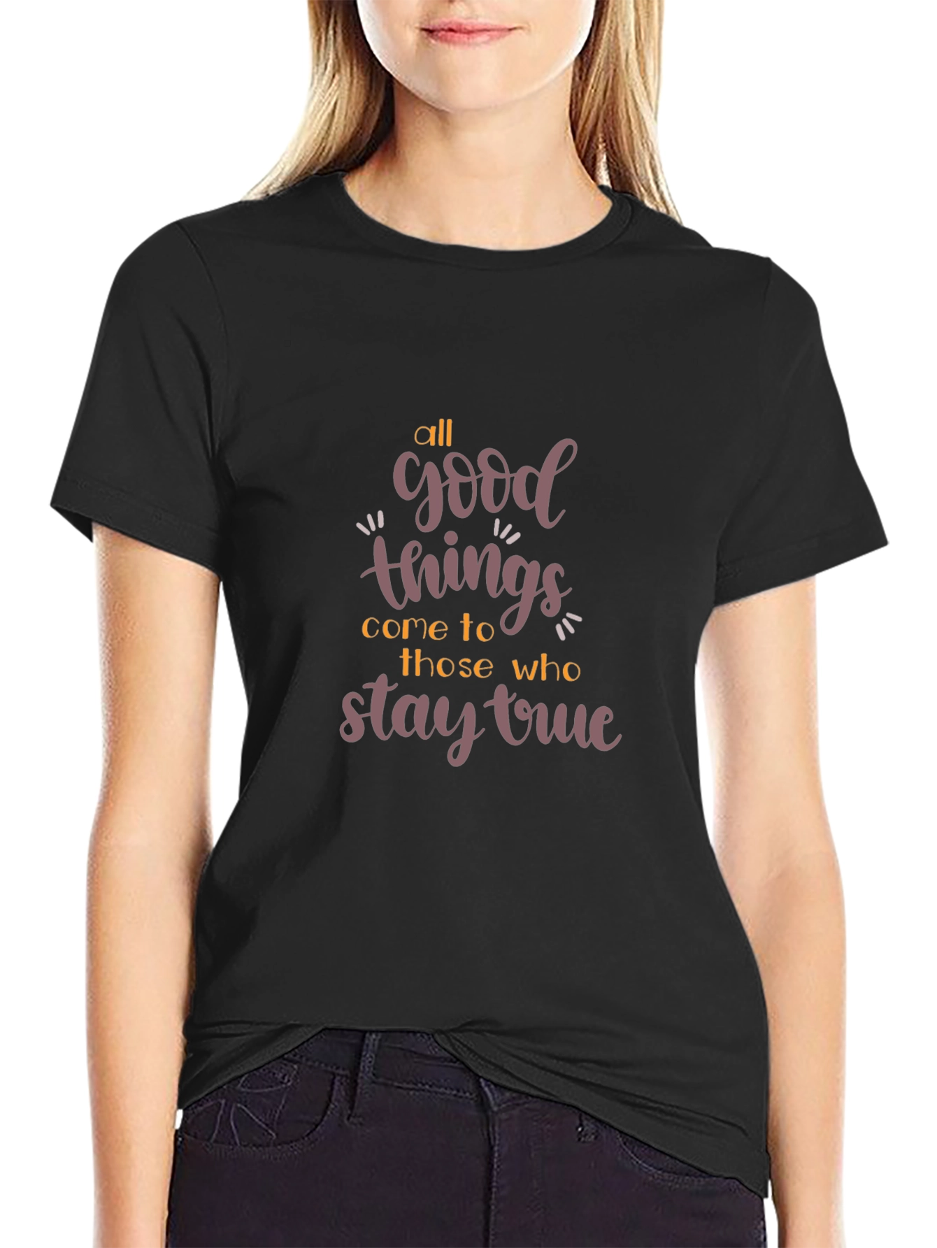 All Good Things Stay True Graphic Tee - Black