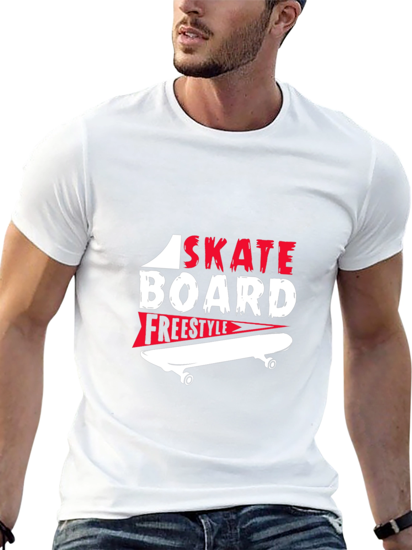 Skateboarding Graphic T-Shirt - Freestyle Design