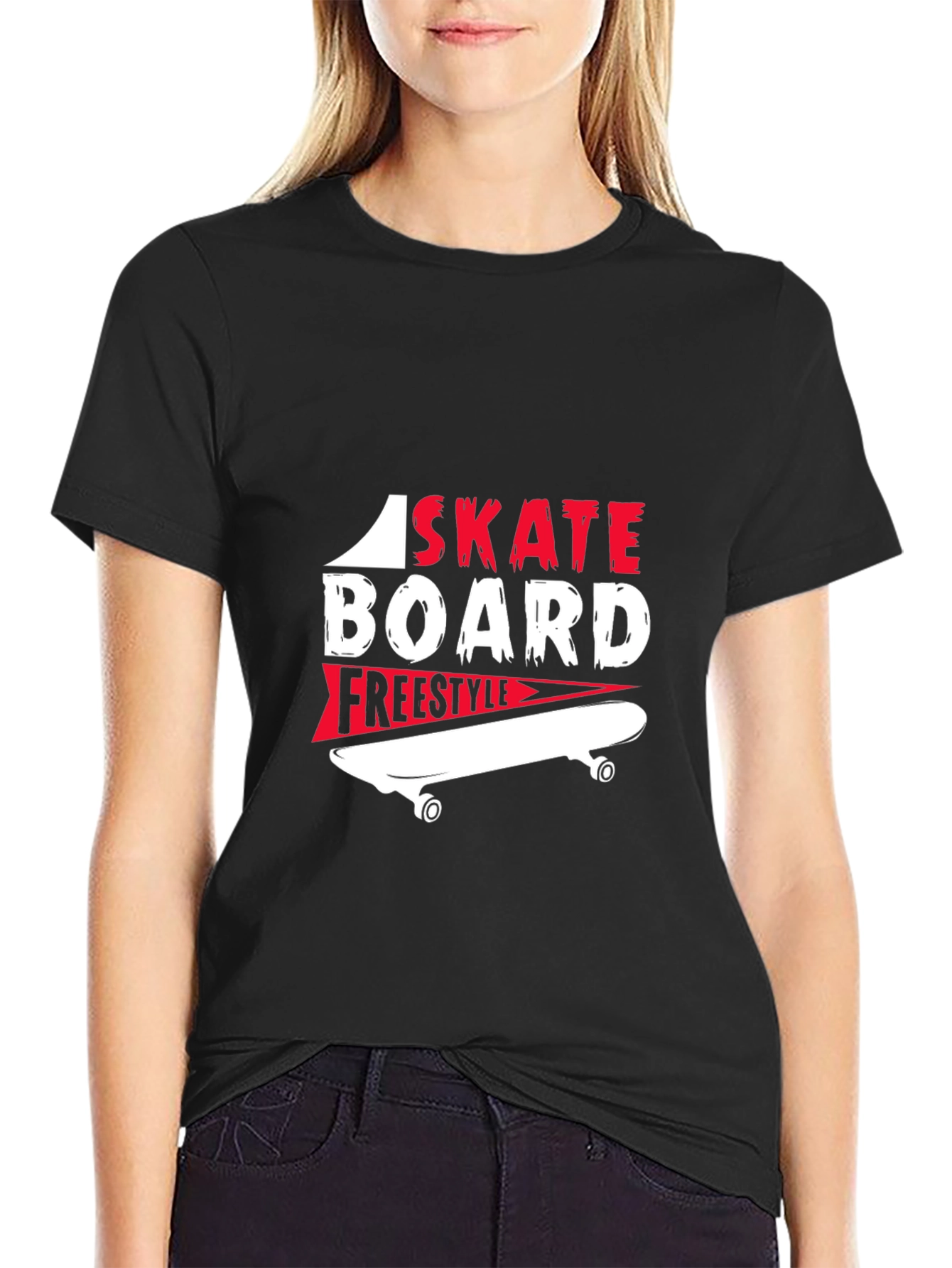 Skateboarding Graphic T-Shirt - Freestyle Design