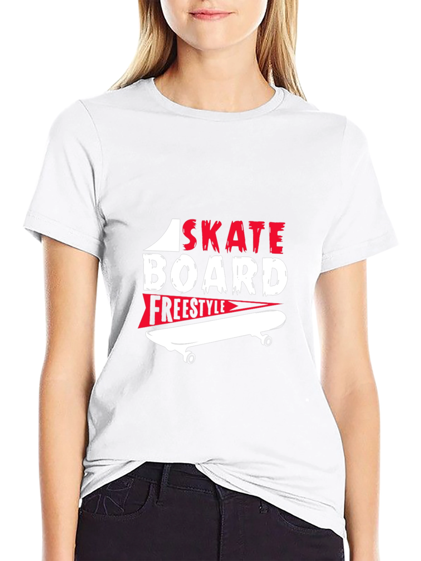 Skateboarding Graphic T-Shirt - Freestyle Design