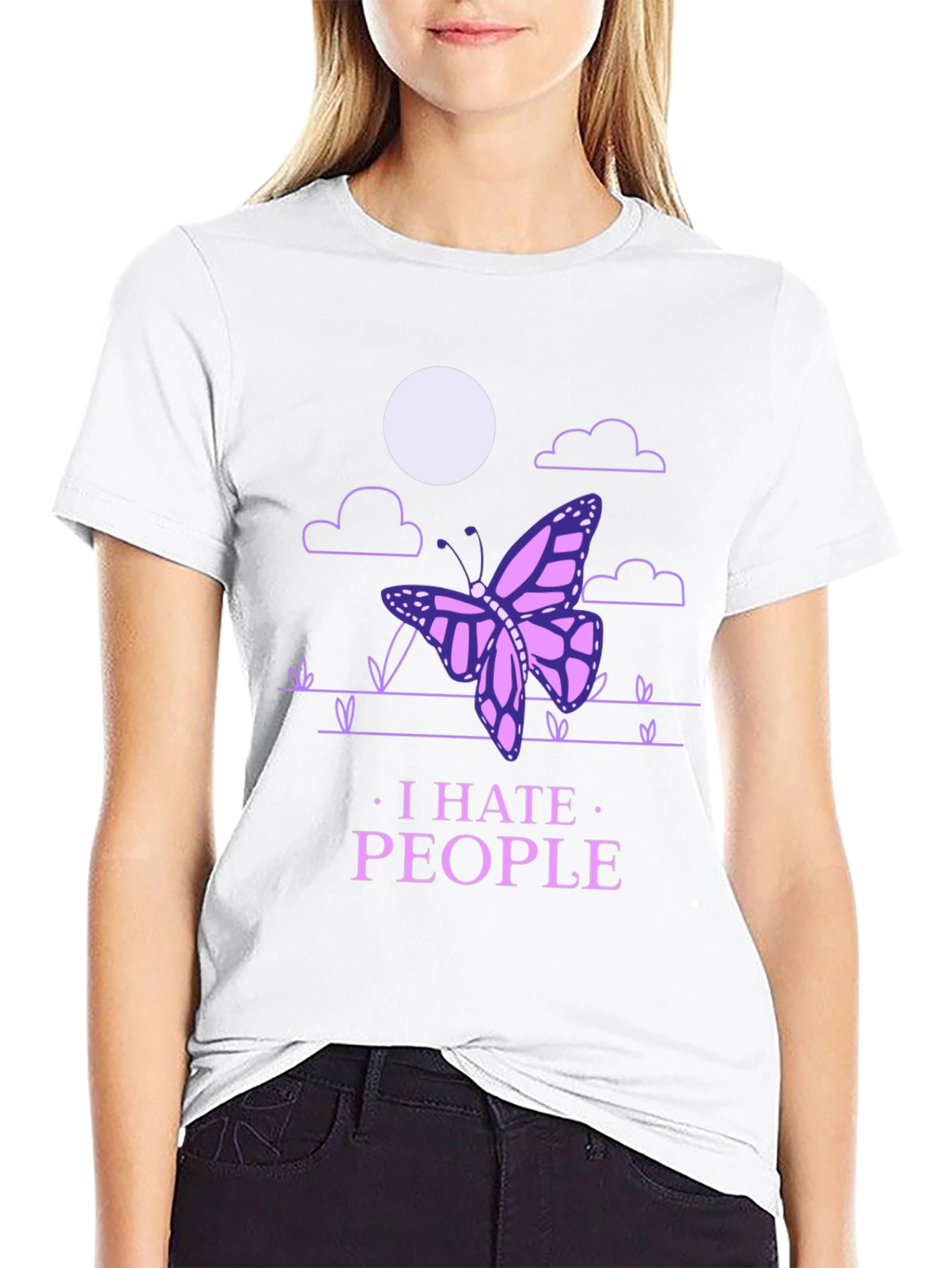 I Hate People Butterfly T-Shirt - Introvert Style