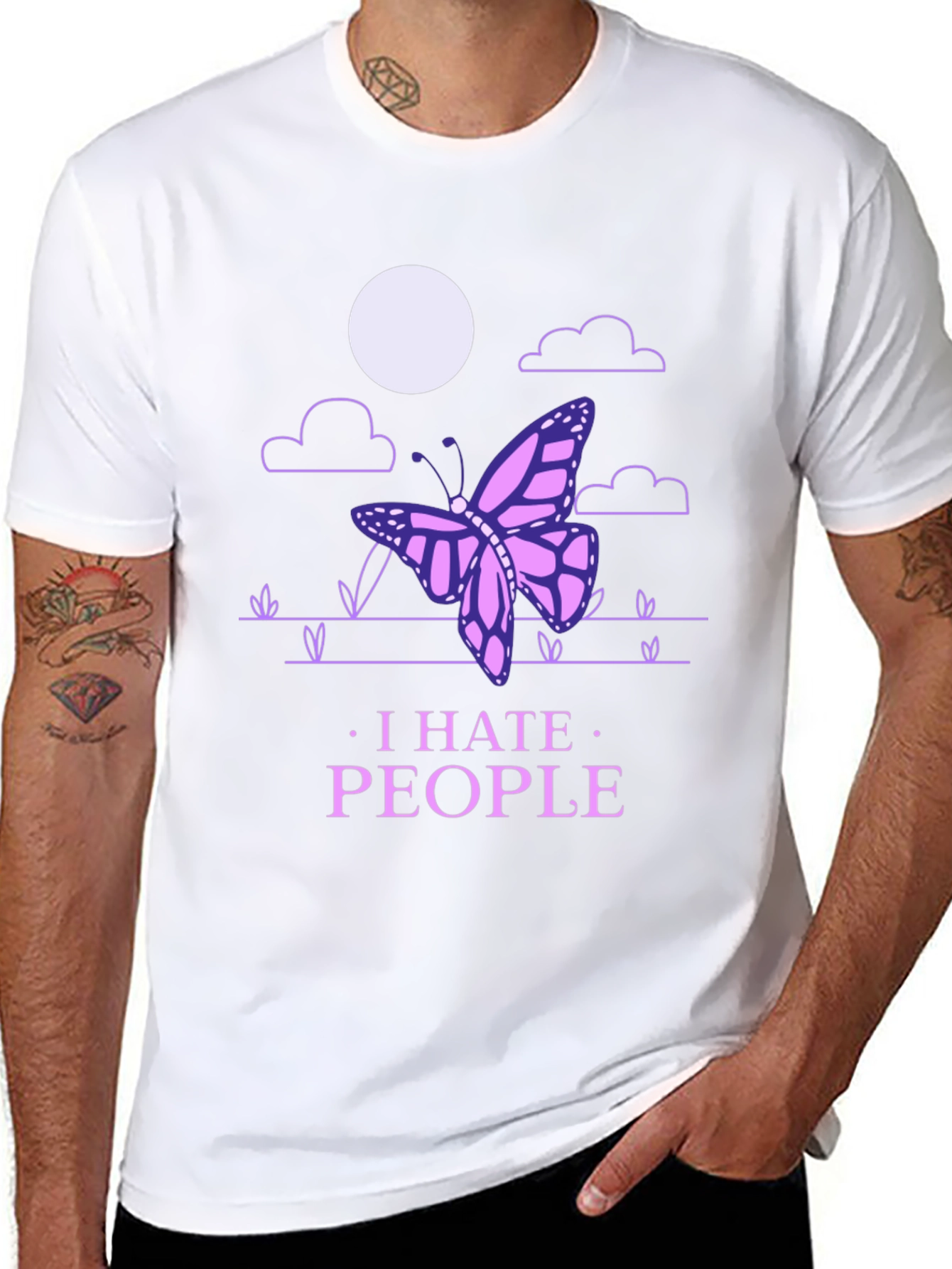 I Hate People Butterfly T-Shirt - Introvert Style