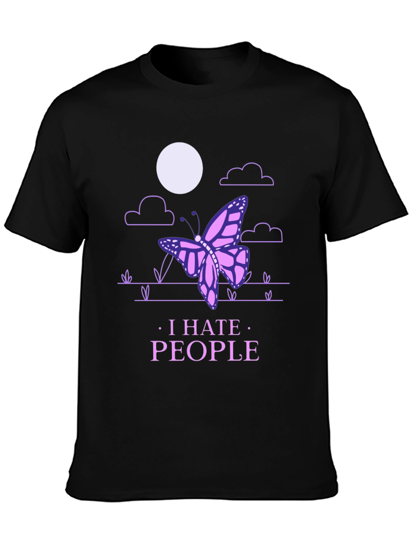 I Hate People Butterfly T-Shirt - Introvert Style
