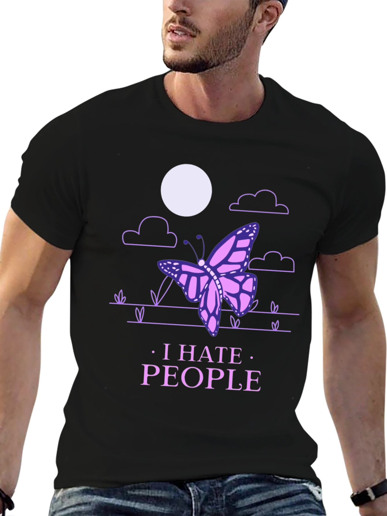I Hate People Butterfly T-Shirt - Introvert Style