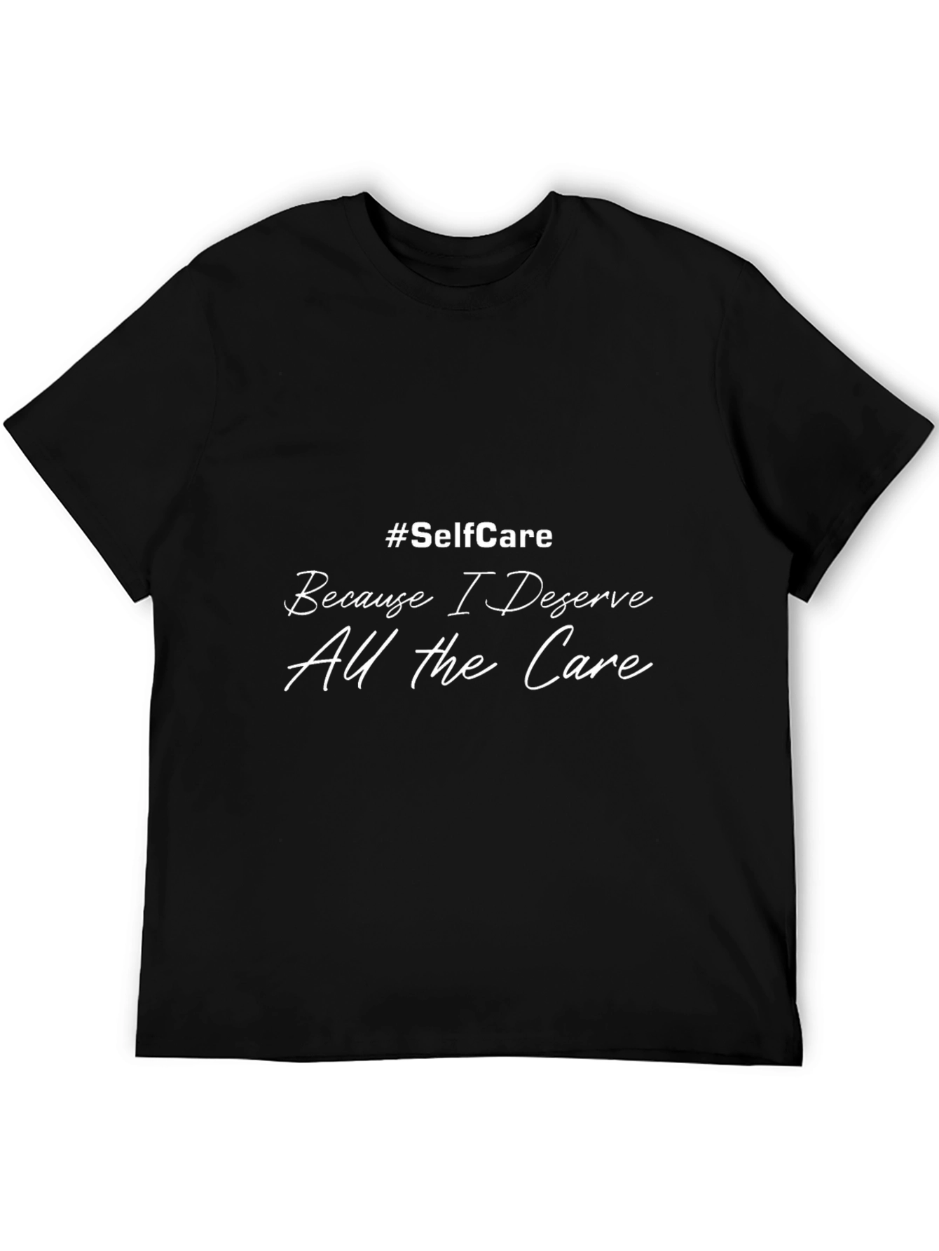 Self-Care Deserve Care Black Graphic Tee
