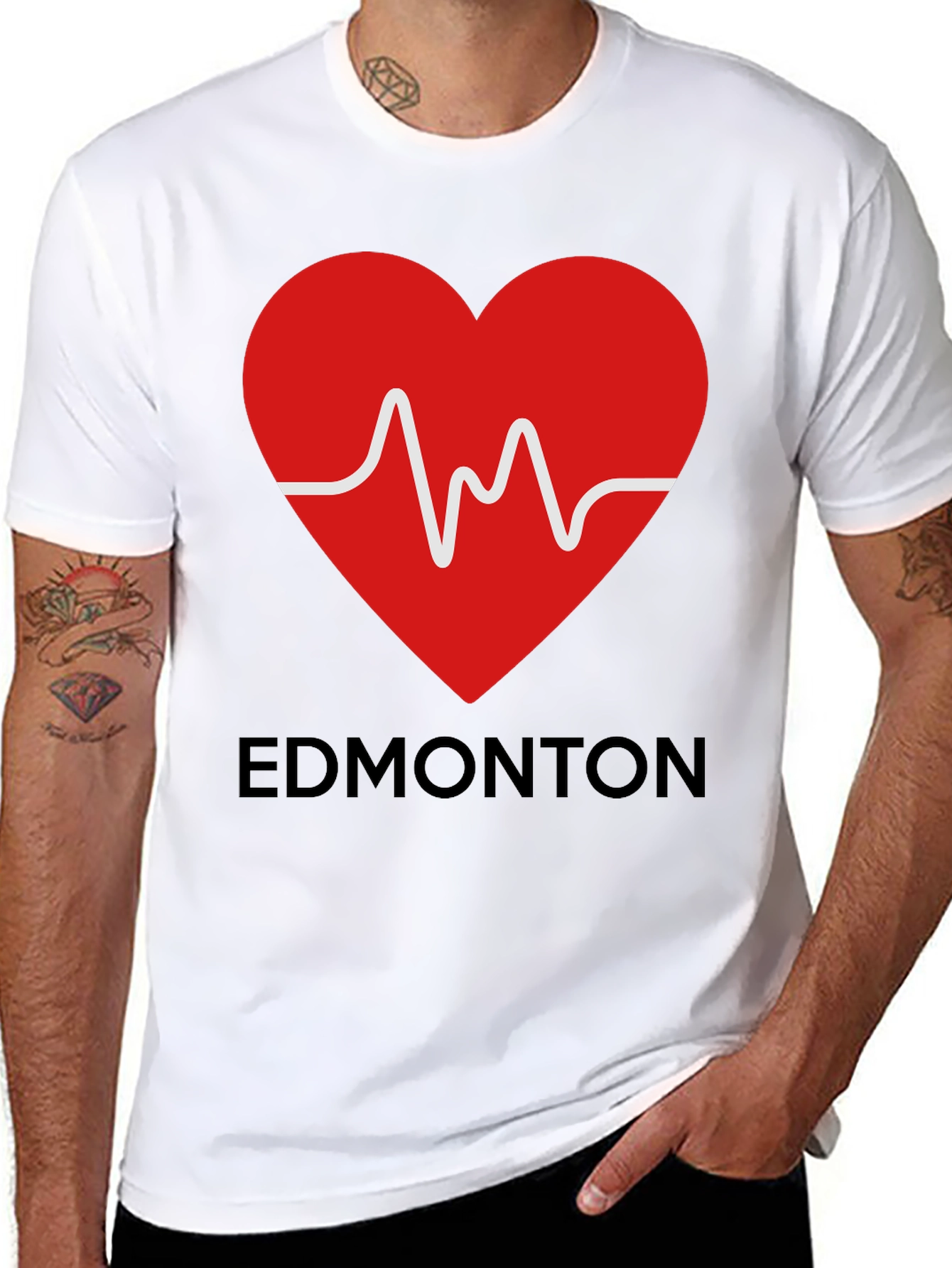 Edmonton Heartbeat T-Shirt - Show Your Love!
