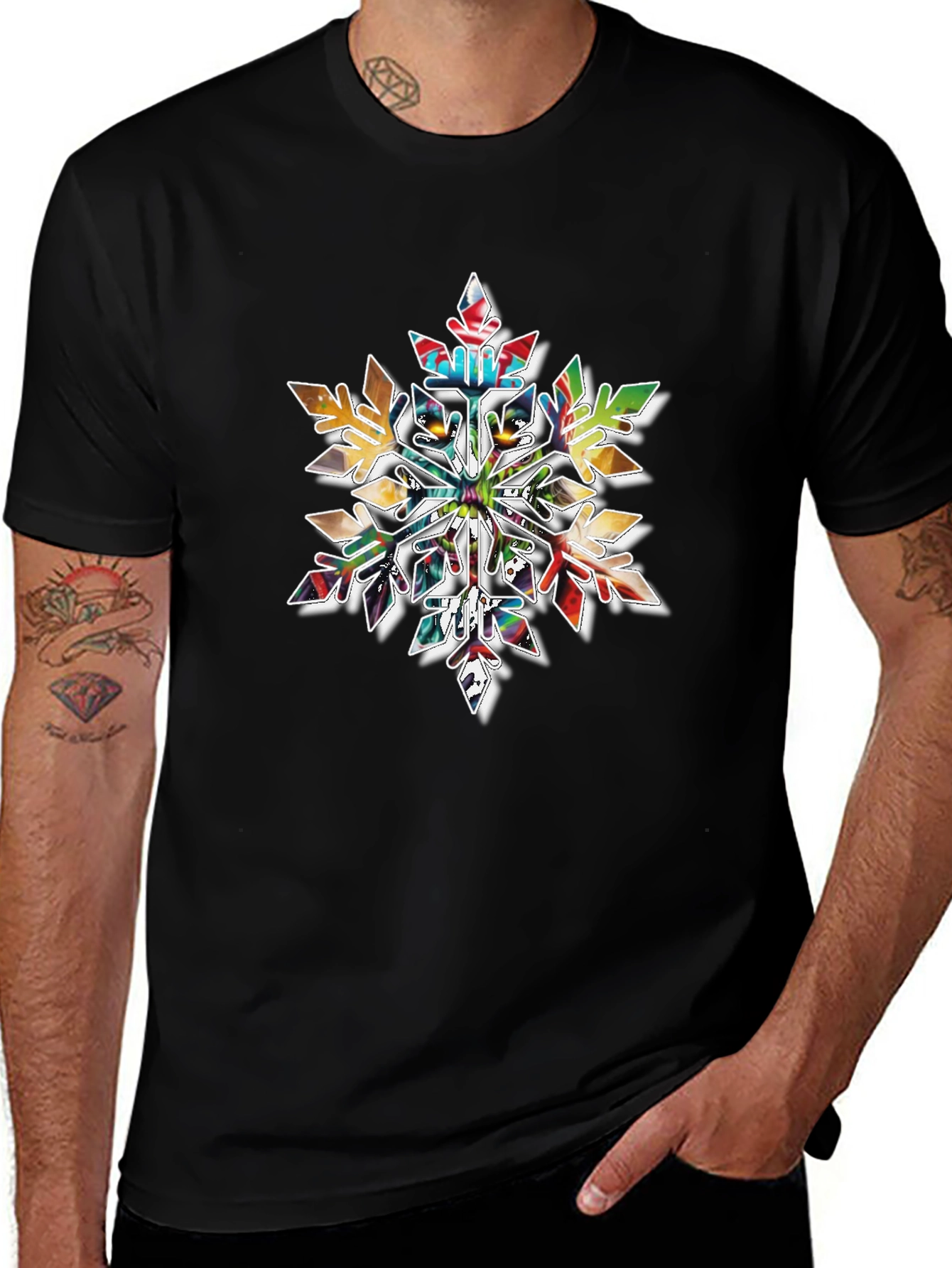 Abstract Snowflake Graphic Tee
