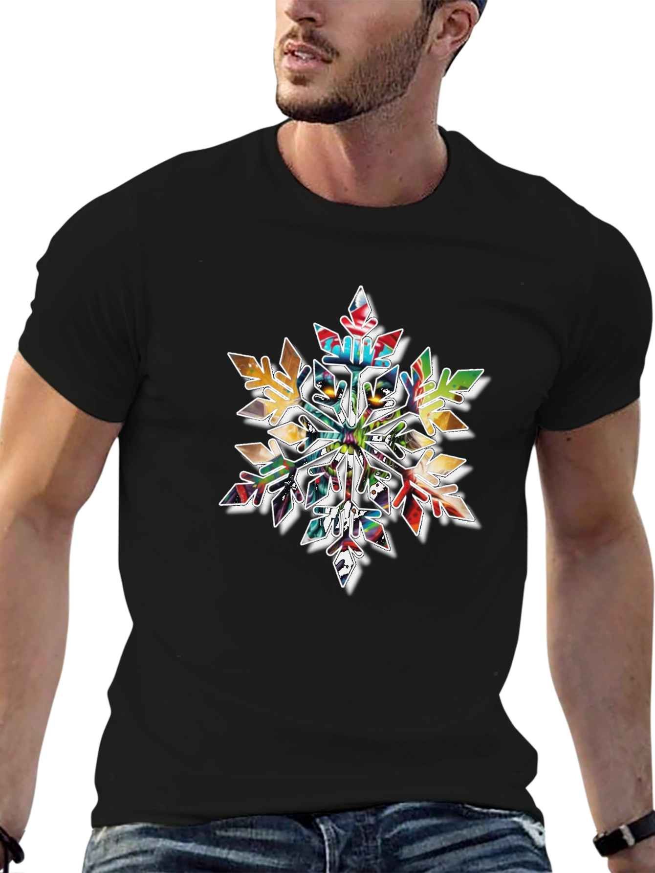 Abstract Snowflake Graphic Tee