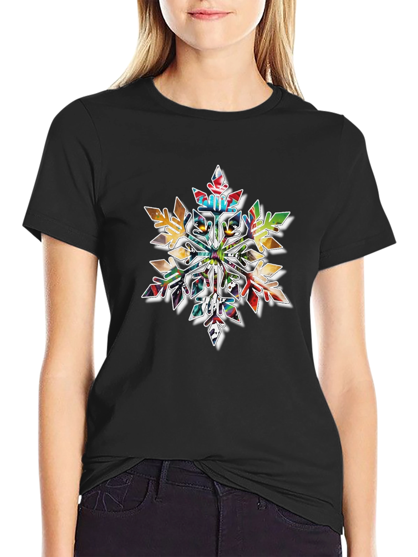 Abstract Snowflake Graphic Tee