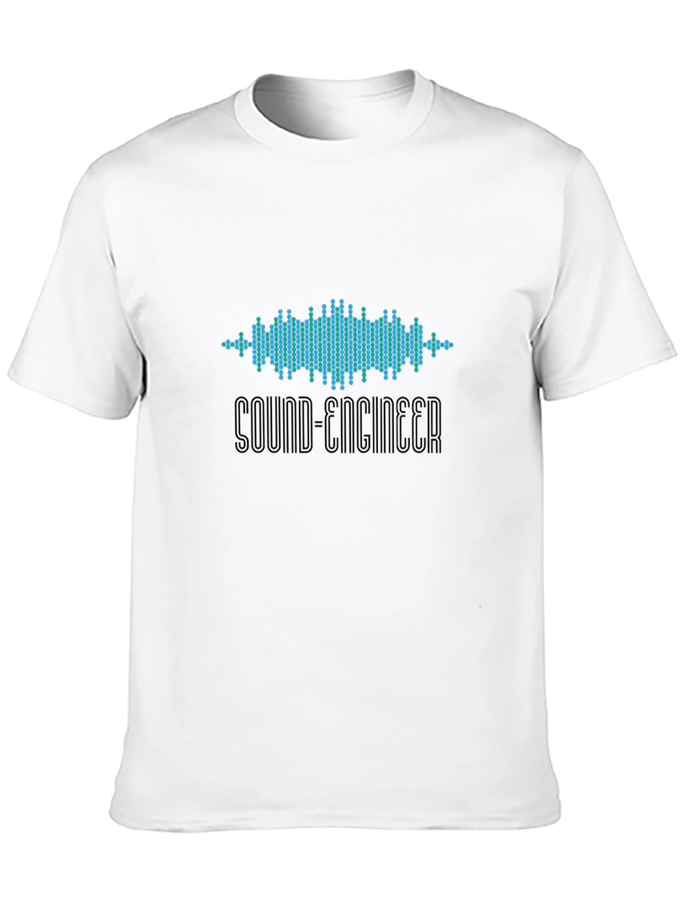 Sound Engineer Waveform Black T-Shirt