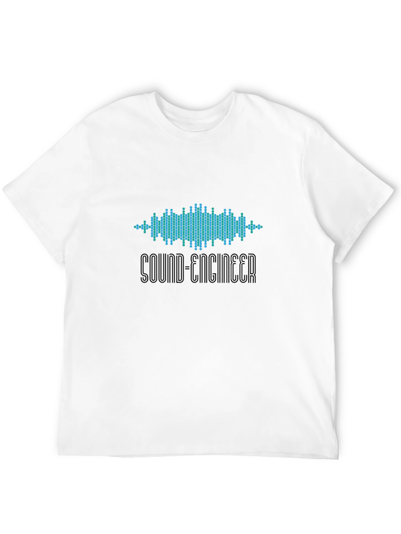 Sound Engineer Waveform Black T-Shirt