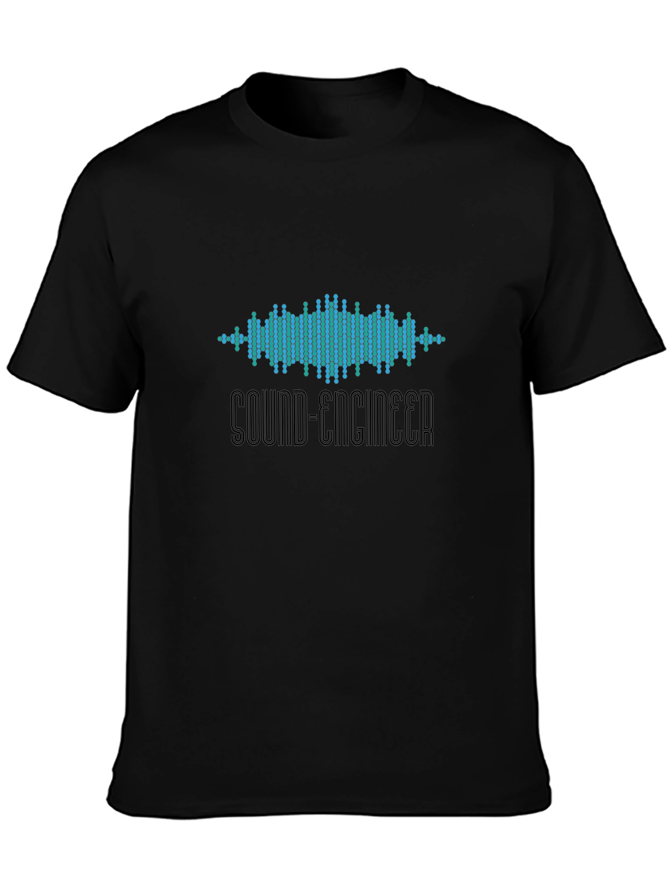 Sound Engineer Waveform Black T-Shirt