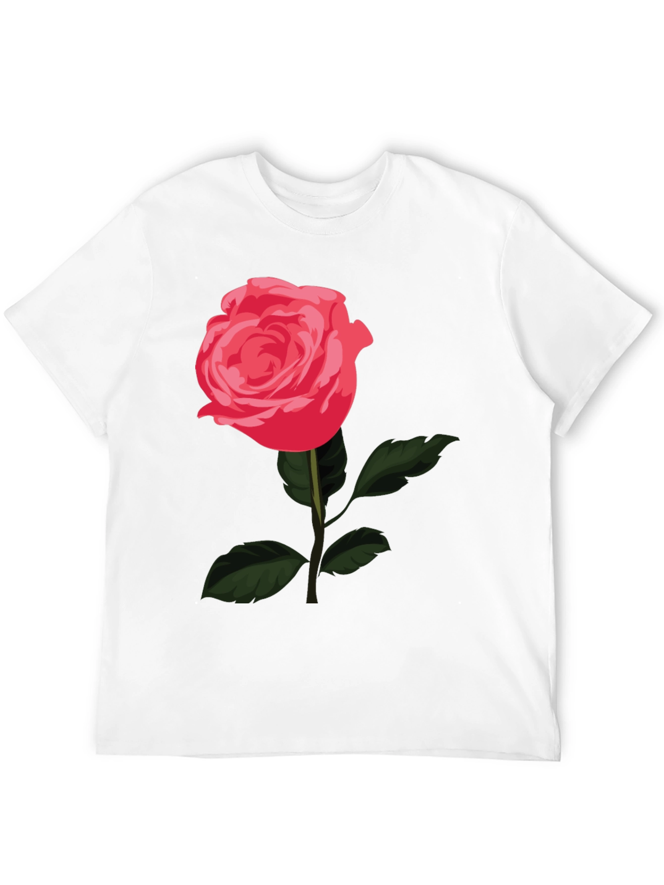 Rose Graphic T-Shirt - Stylish Black Tee
