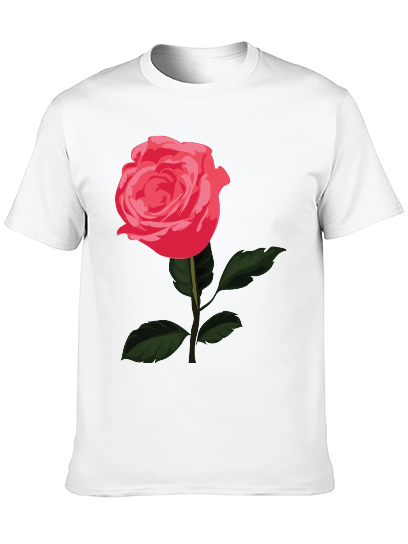 Rose Graphic T-Shirt - Stylish Black Tee