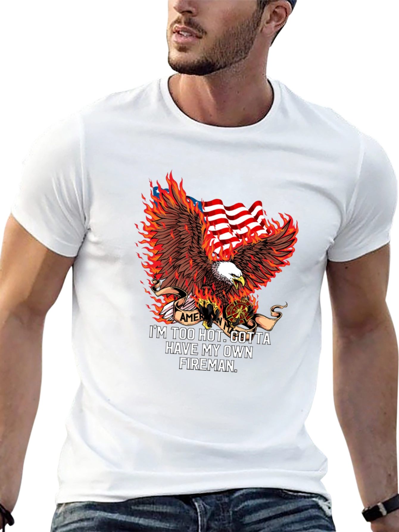 Fiery Fireman Graphic Tee