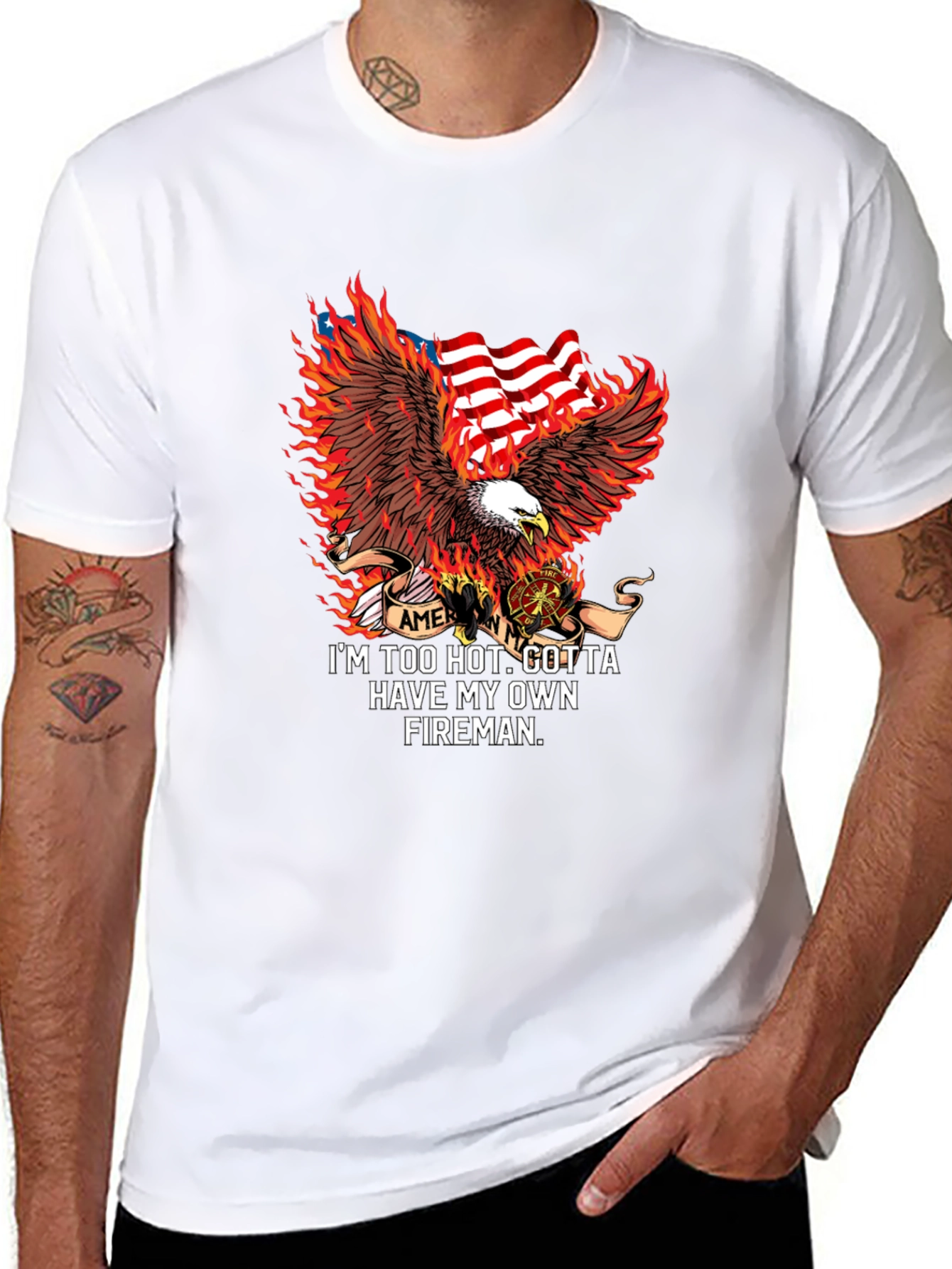 Fiery Fireman Graphic Tee