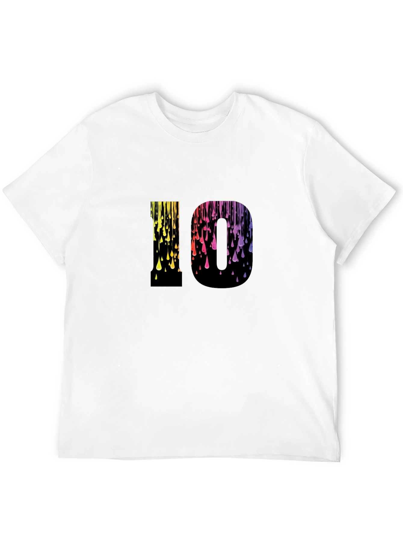 Rainbow Drip 10 Graphic T-Shirt