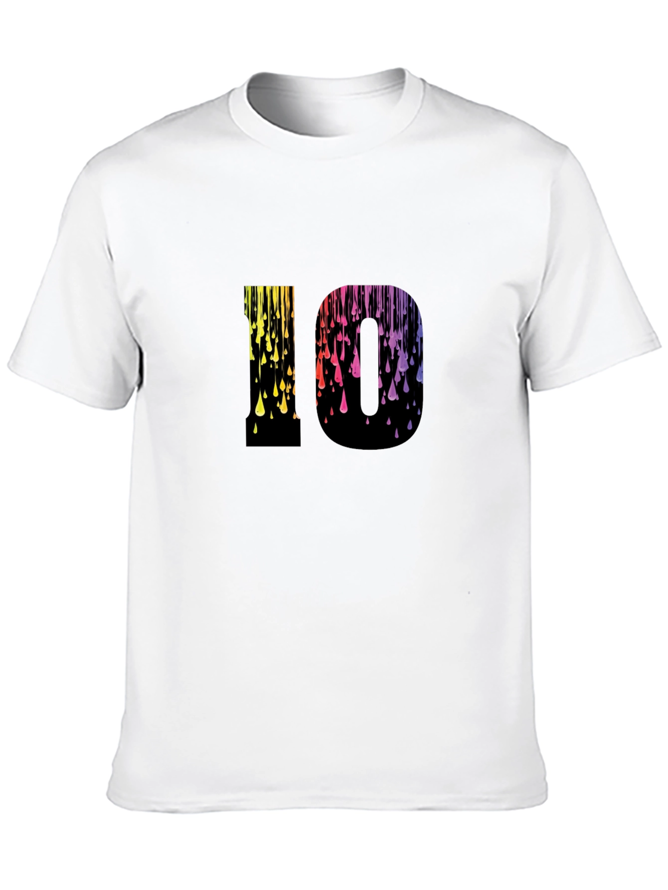 Rainbow Drip 10 Graphic T-Shirt