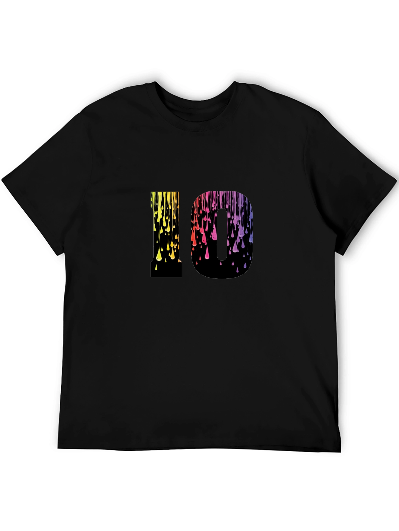 Rainbow Drip 10 Graphic T-Shirt