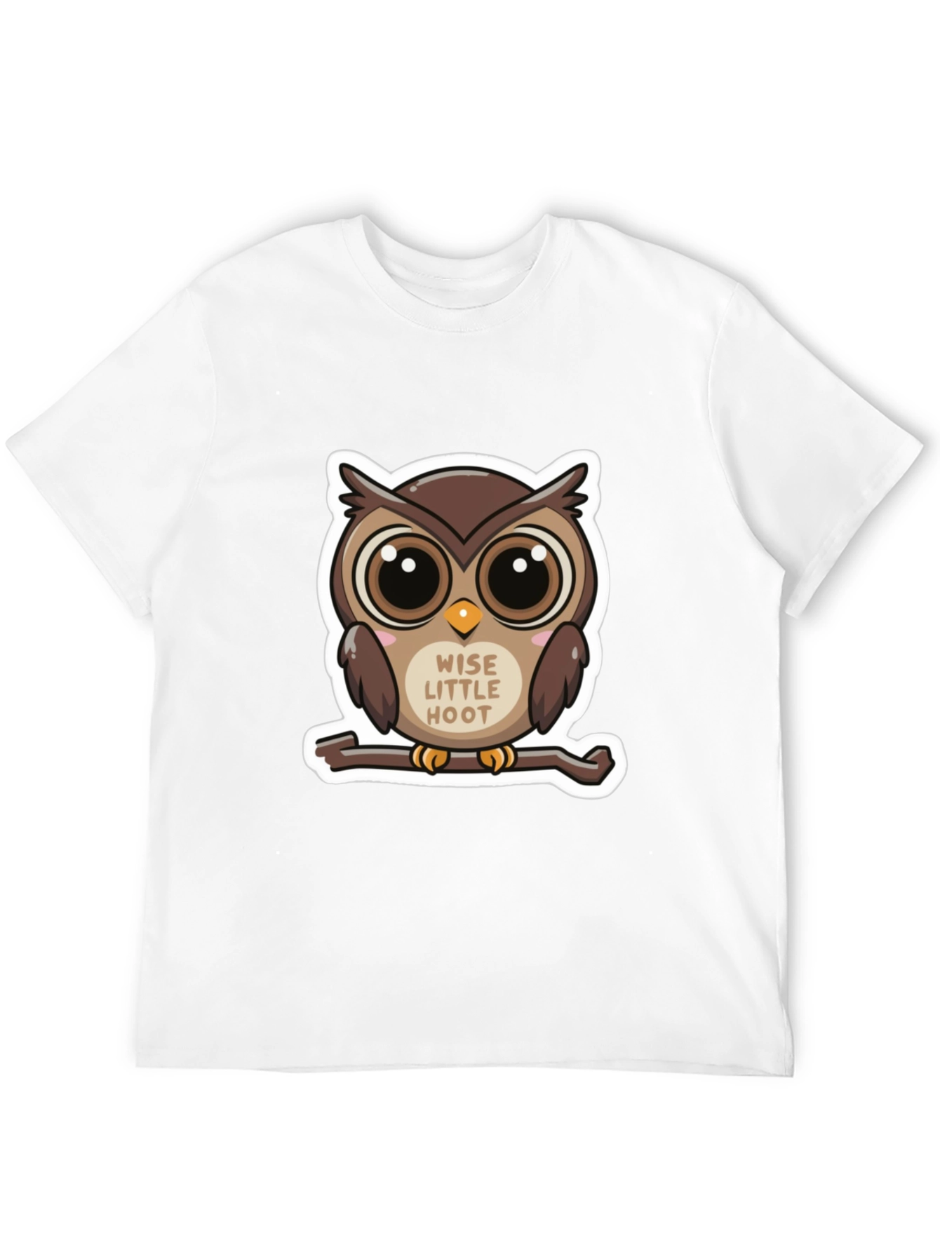 Cute Owl Wise Little Hoot Graphic Tee - Black