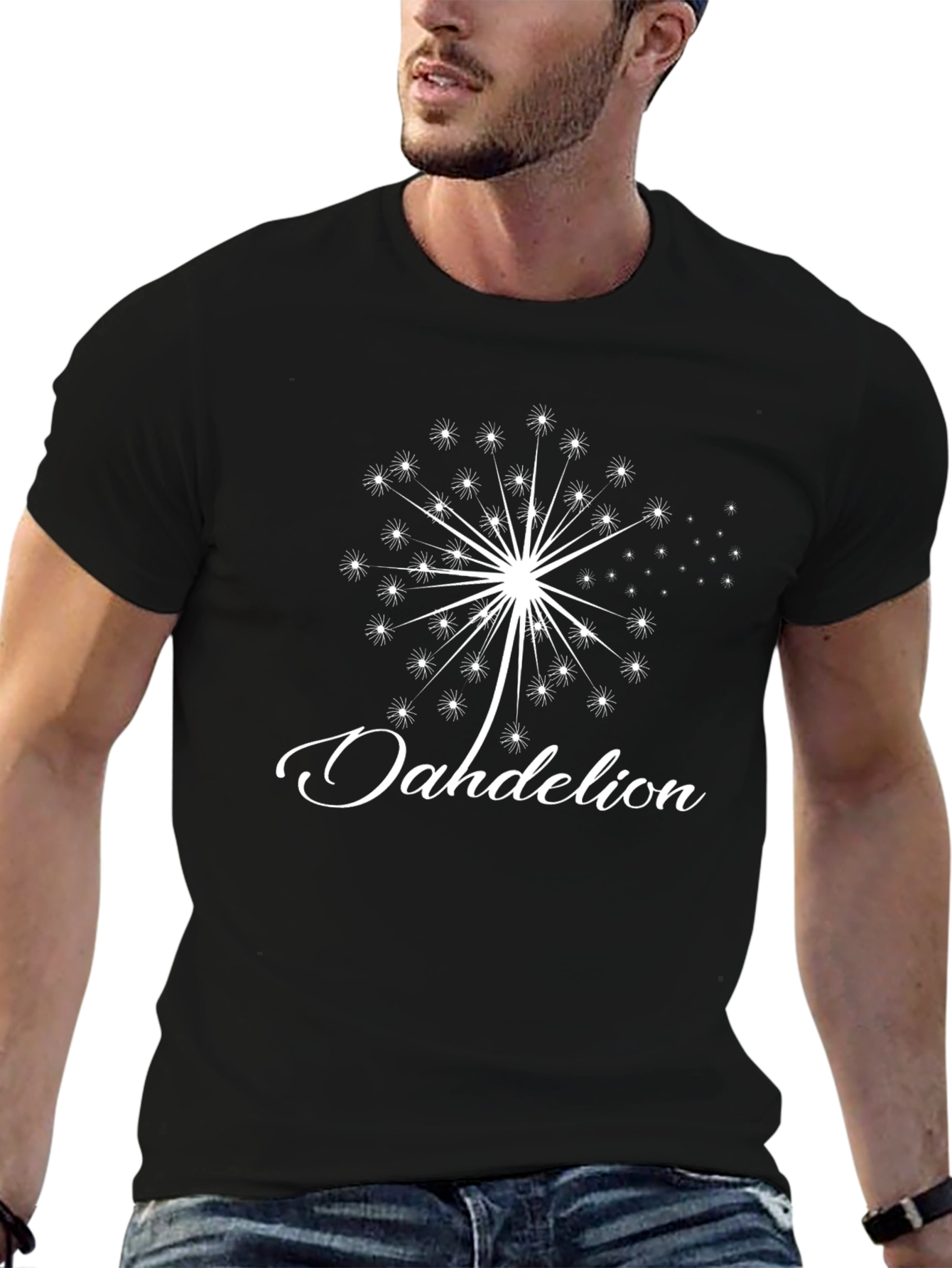 Dandelion Graphic T-Shirt - Stylish Black Tee