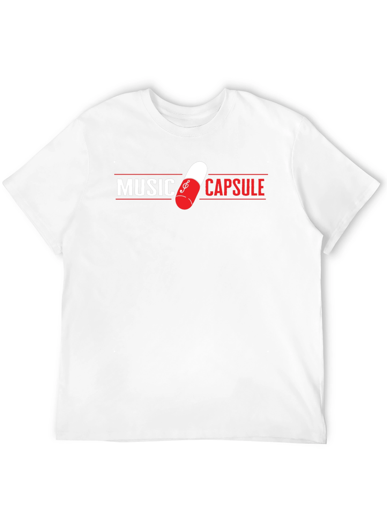 Music Capsule Graphic T-Shirt - Trendy Black Tee