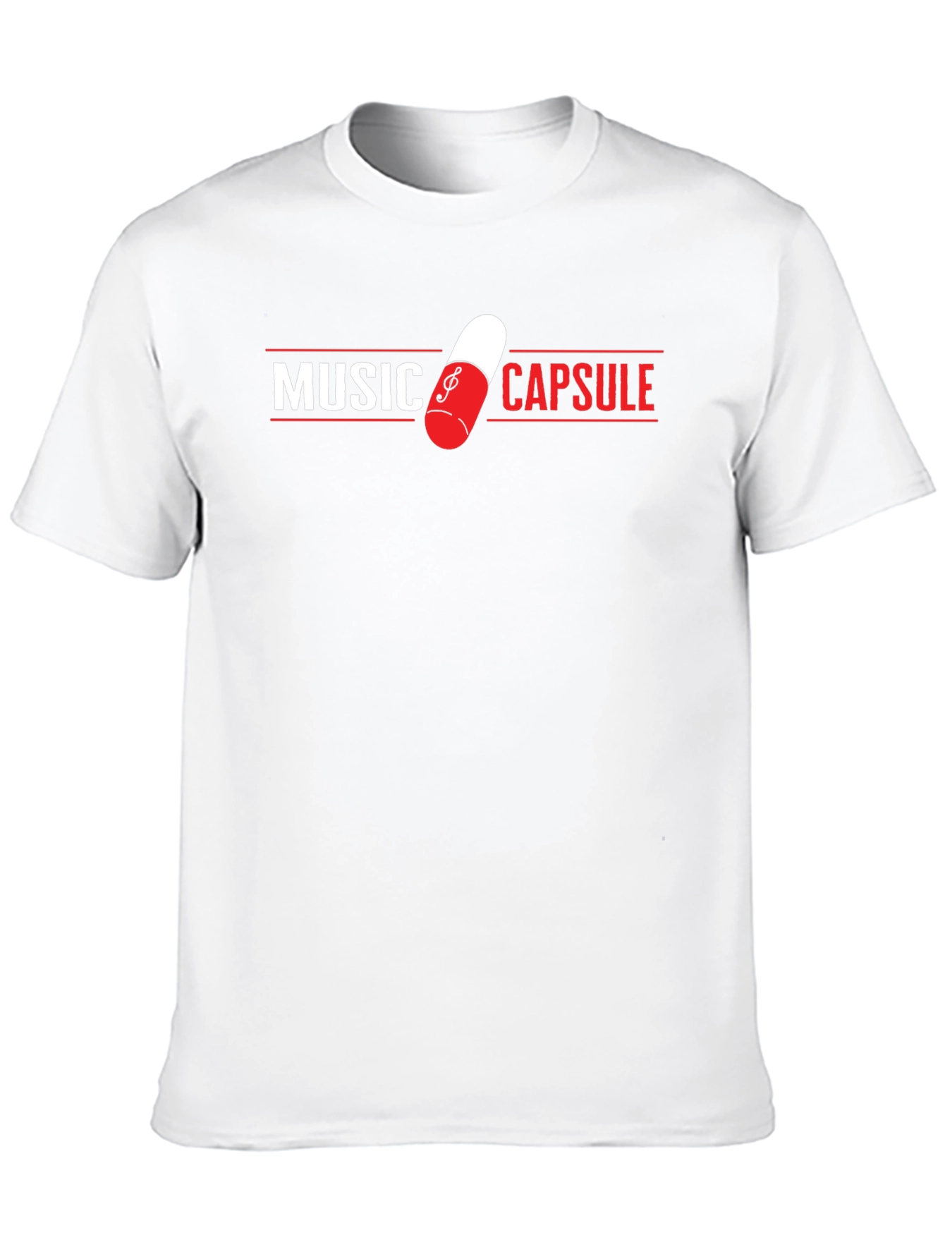 Music Capsule Graphic T-Shirt - Trendy Black Tee