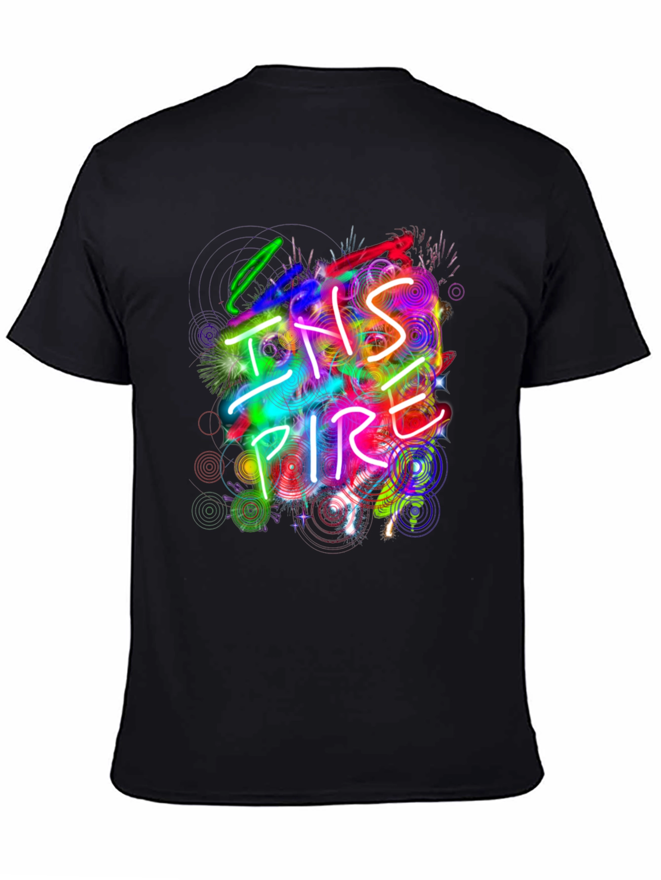 Inspire Graphic Print Black T-Shirt