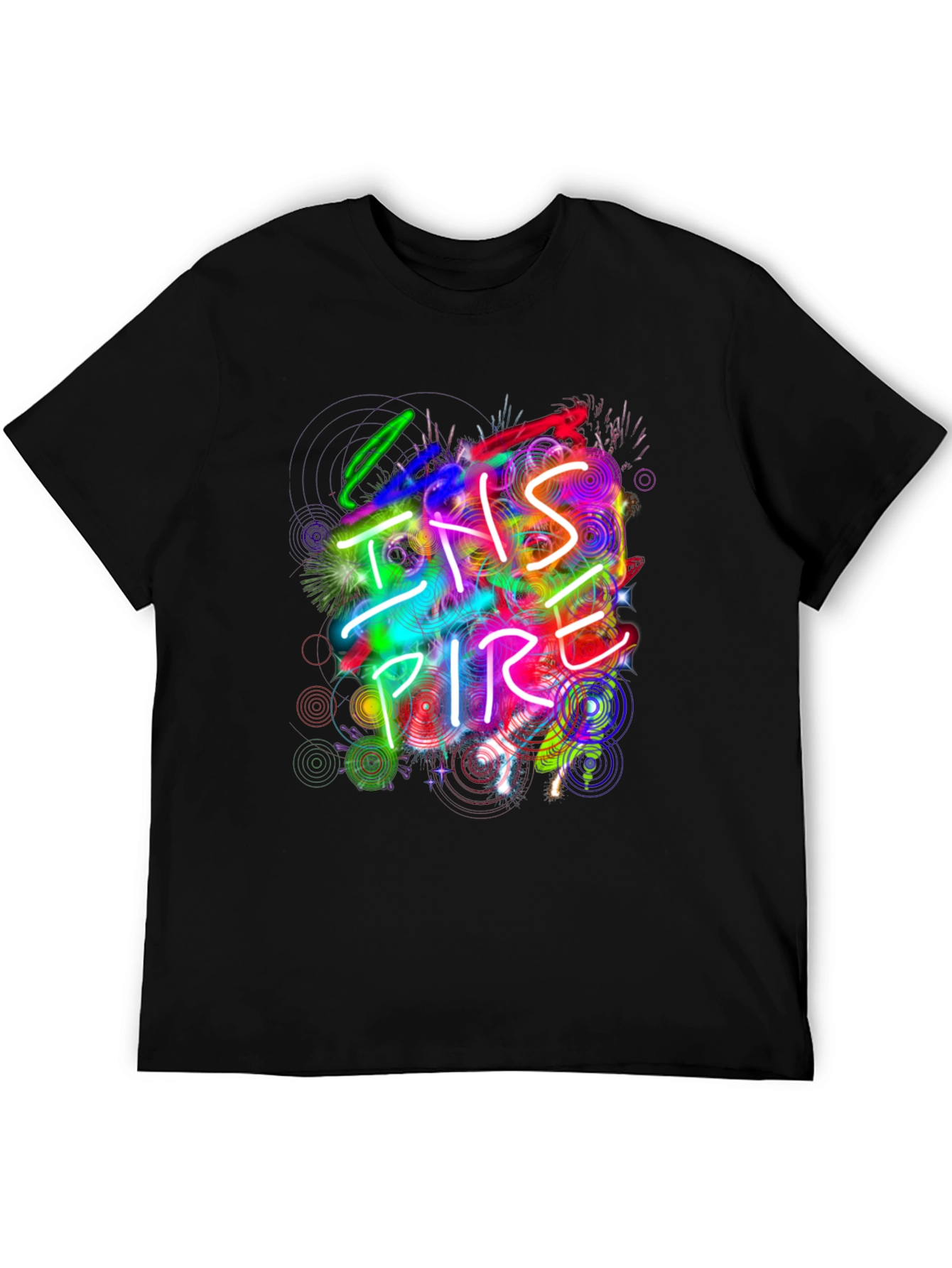Inspire Graphic Print Black T-Shirt