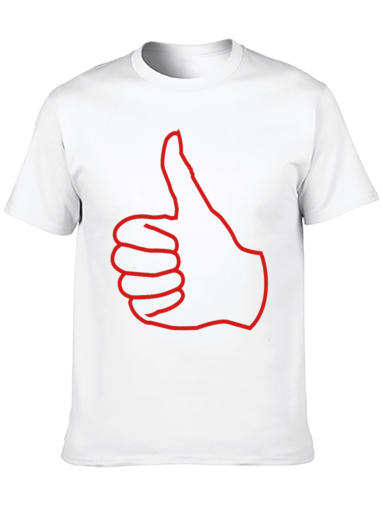 Thumbs Up Graphic Tee - Black Cotton T-Shirt