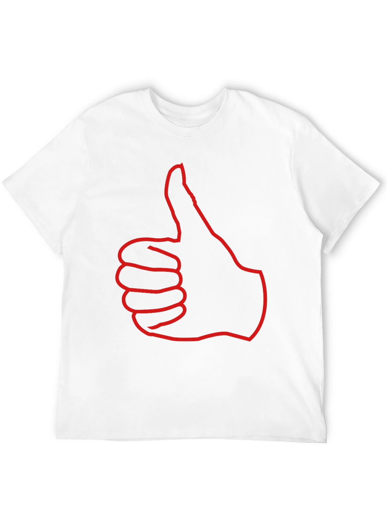 Thumbs Up Graphic Tee - Black Cotton T-Shirt