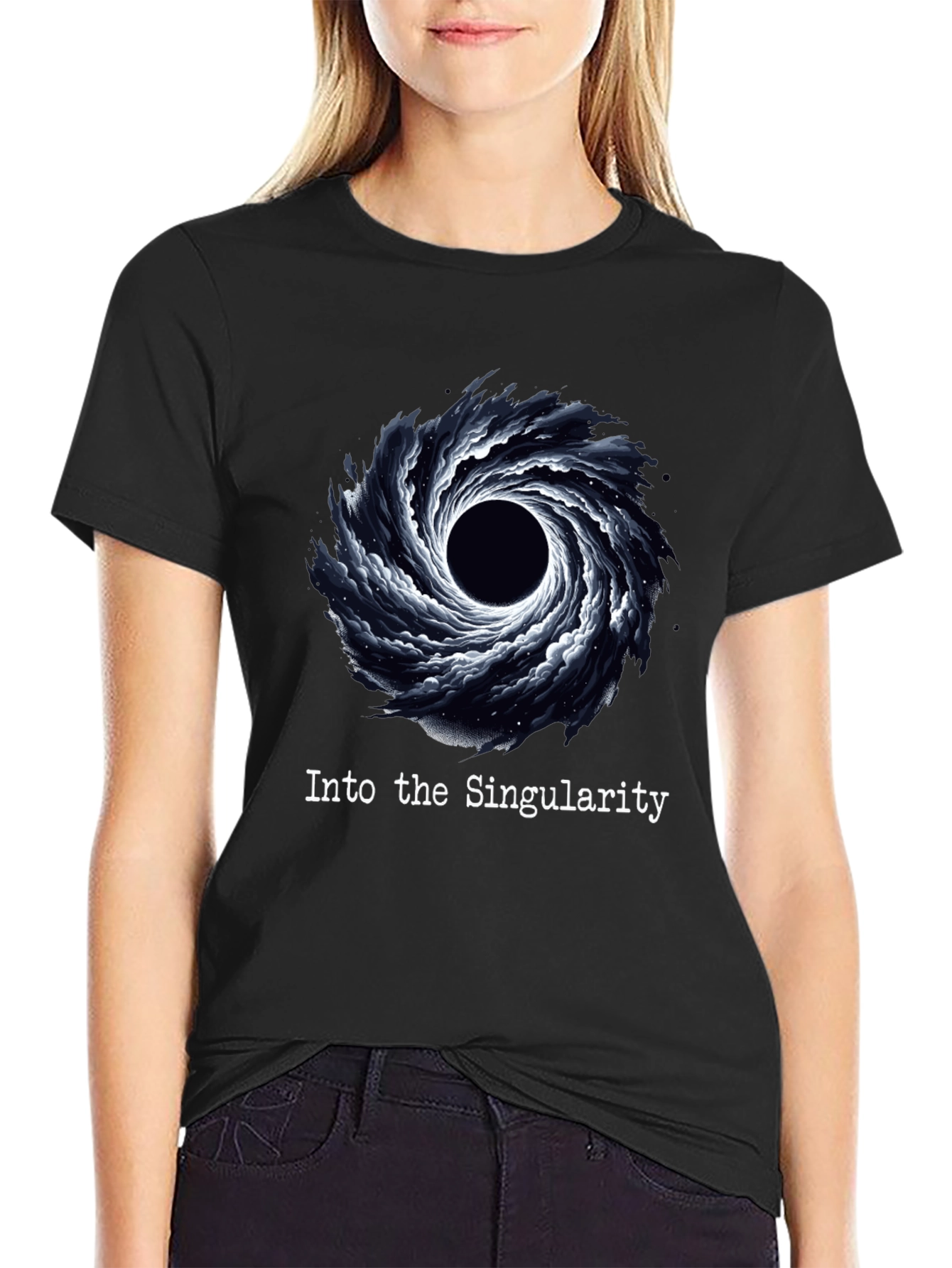 Into The Singularity Black Hole Graphic Tee
