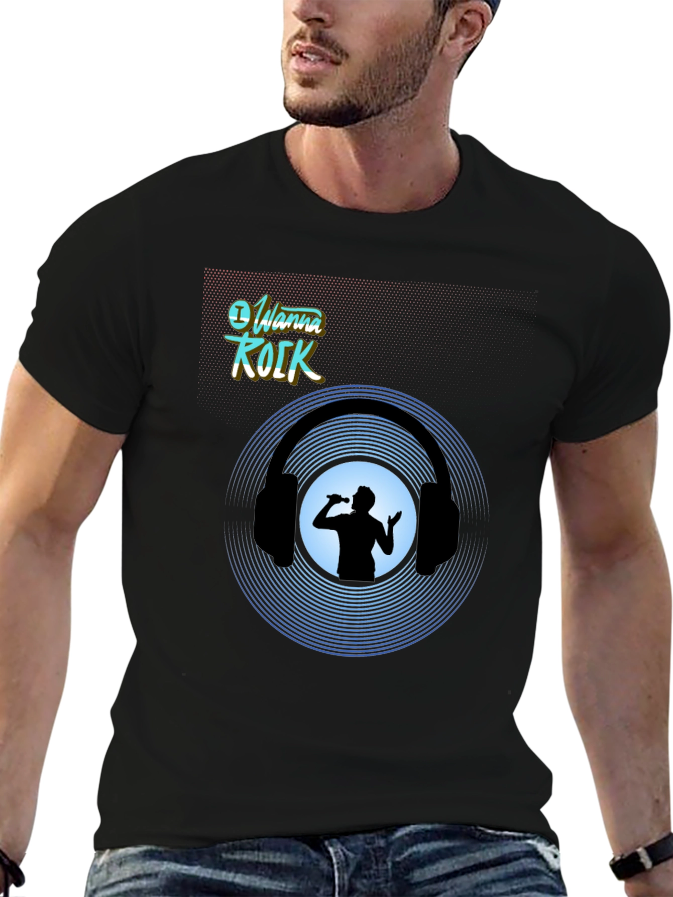 I Wanna Rock Graphic Tee - Music Lover Shirt
