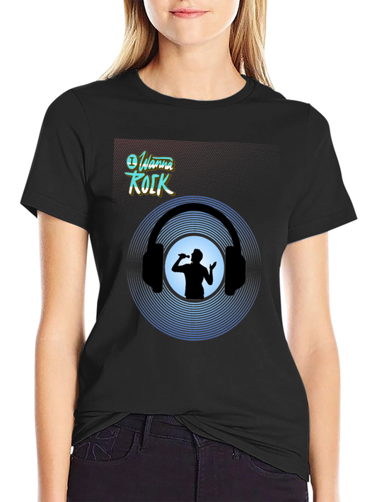 I Wanna Rock Graphic Tee - Music Lover Shirt